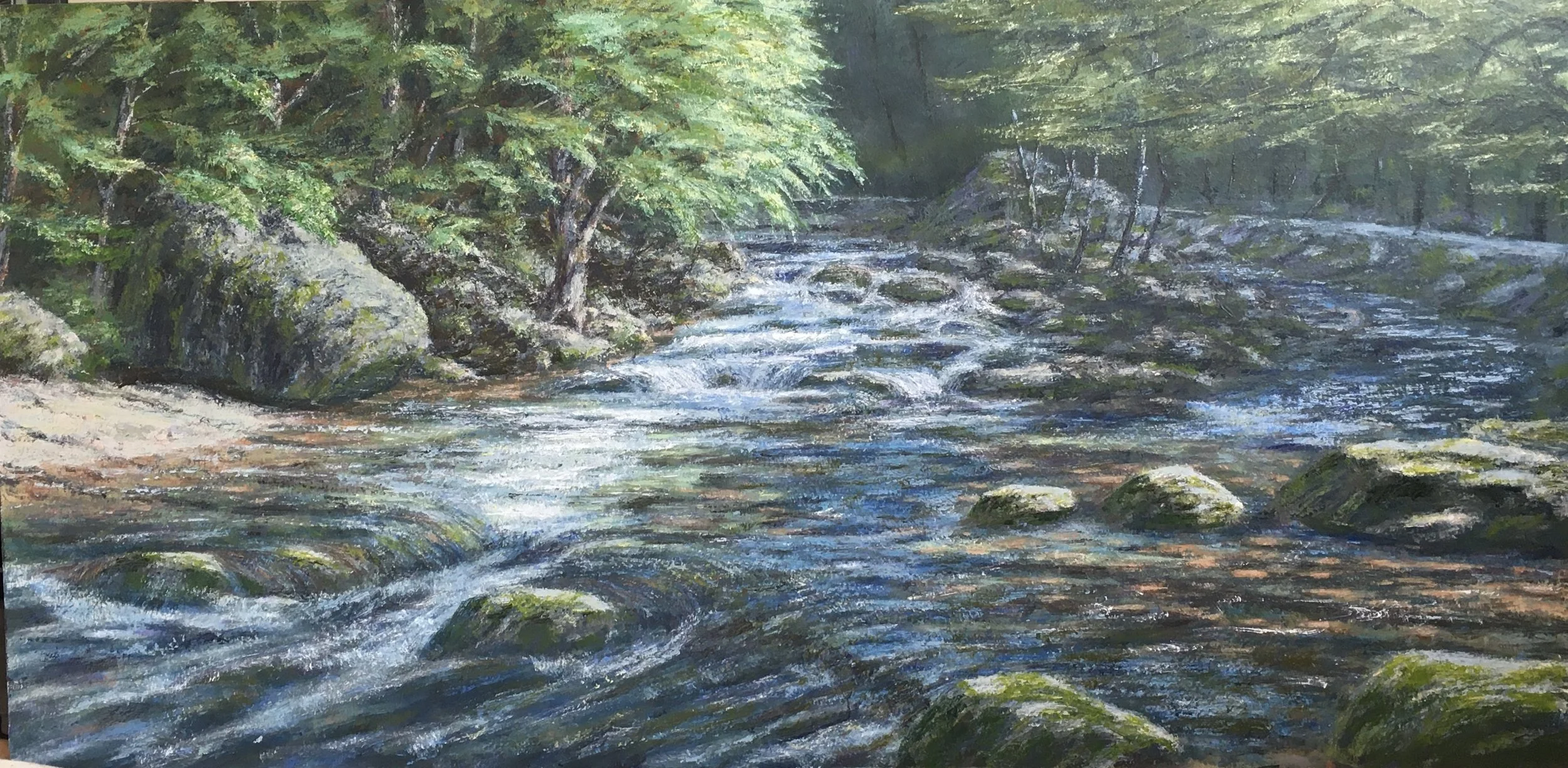 Middle Prong of the Little River, 24”x48” (Sold)