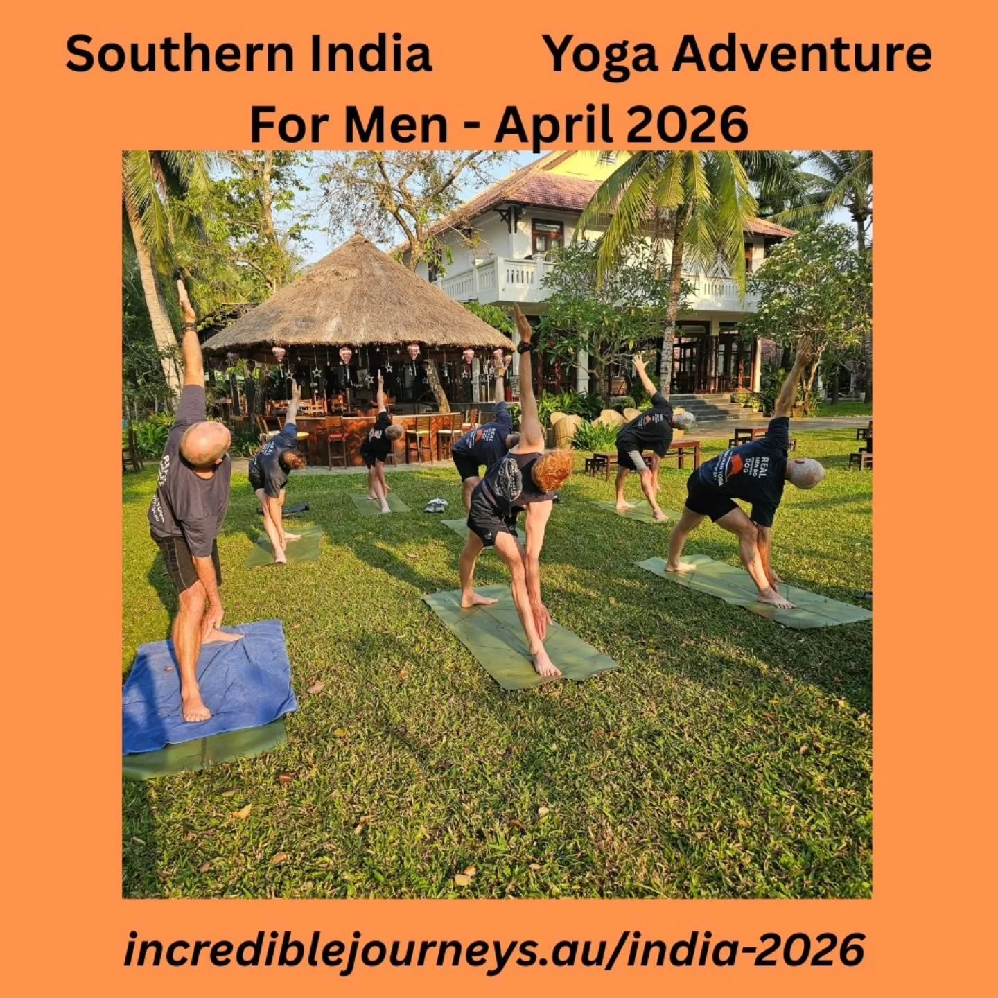 🌏 MEN, INDIA IS CALLING 🌿
Ready to reset, recharge and reconnect? Join us on an epic men&rsquo;s-only journey through Southern India this April 2026. Dive deep into daily yoga, ancient wisdom, spicy food, and soul-filling landscapes.

This isn't ju