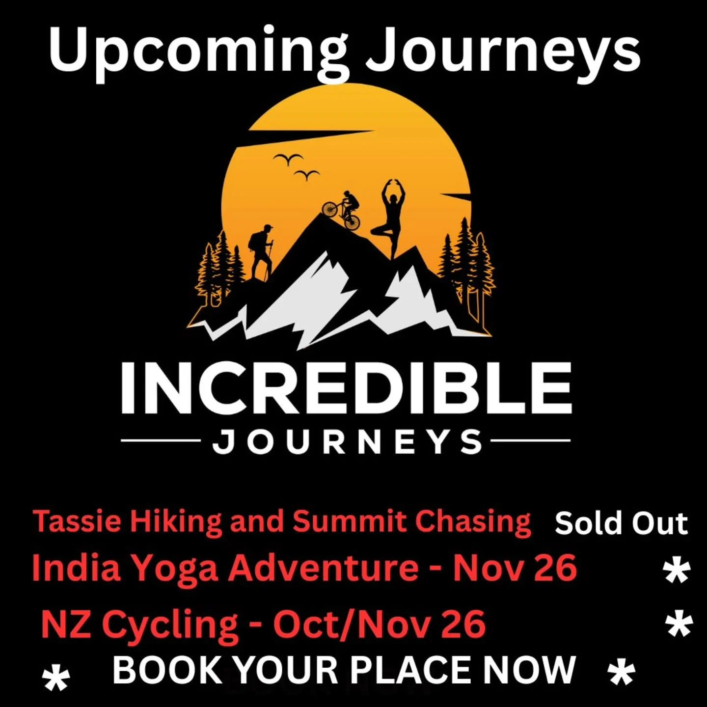 New Incredible Journeys
Places available for India and NZ
Send me a DM for more information