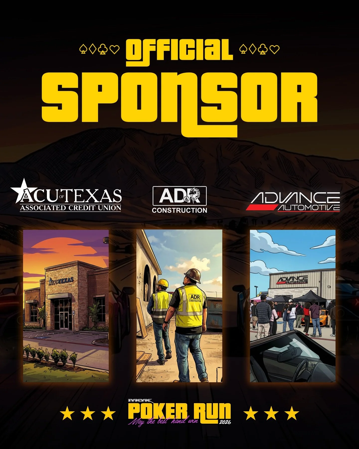 As we approach our Poker Run with just a few days left, we want to welcome our Official Bronze sponsors! 💥 From securing that dream car loan, to construction management and precision alignments, our amazing sponsors have something to offer for EVERY