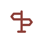 A brown medical caduceus symbol with a snake intertwined around a staff.