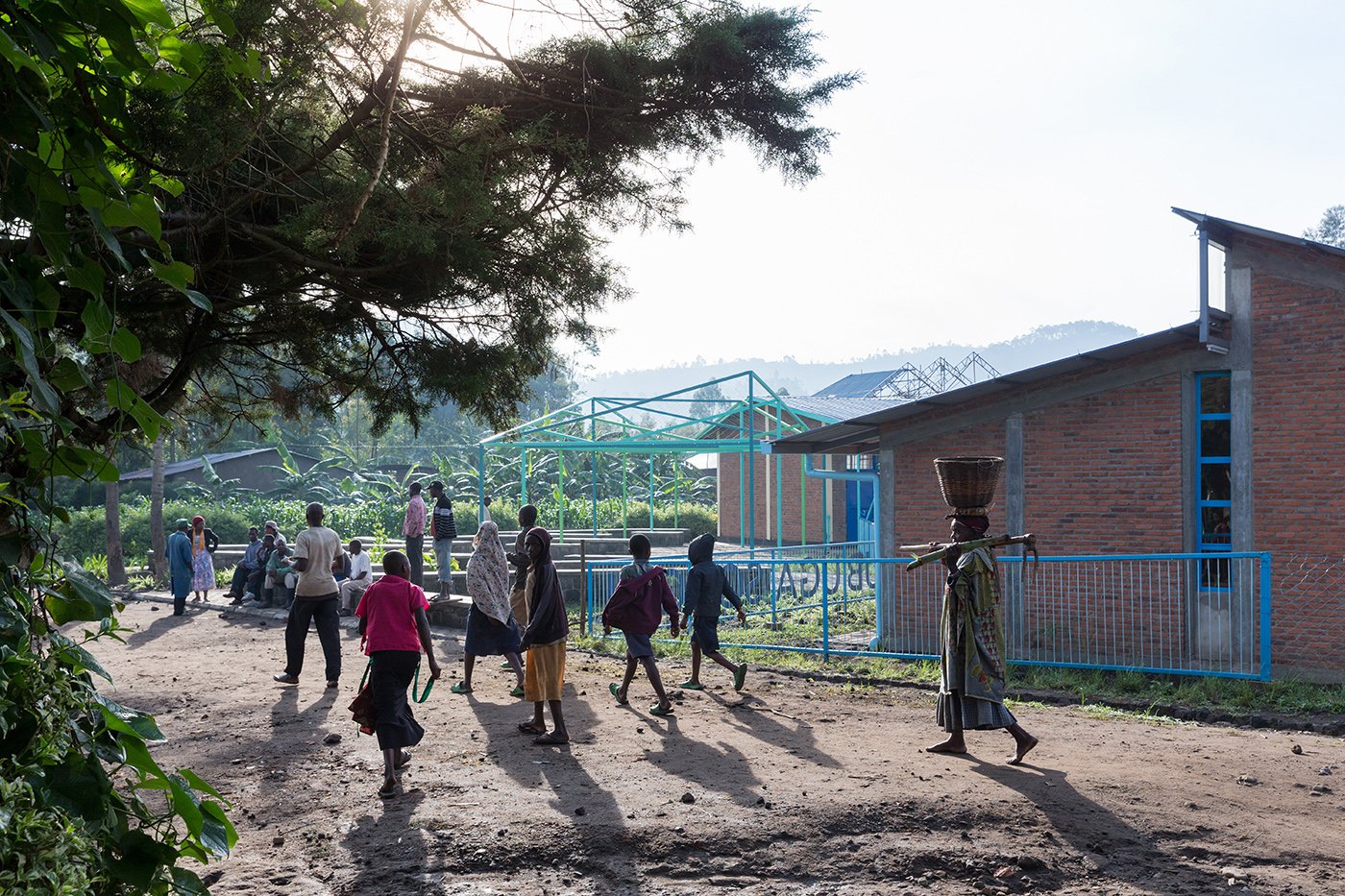 Mubuga Primary School - Group of children walking
