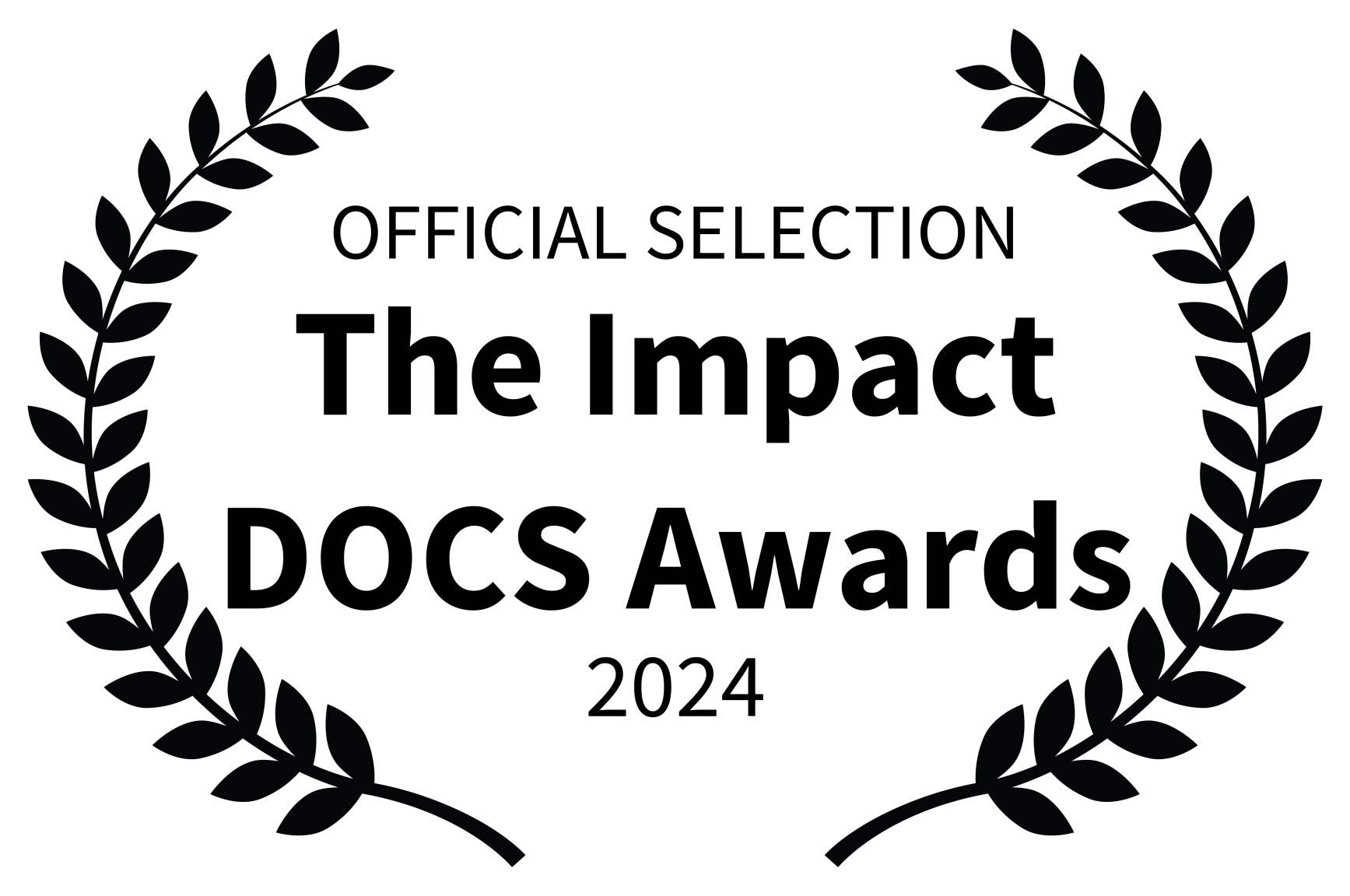 Black laurel wreath on transparent background