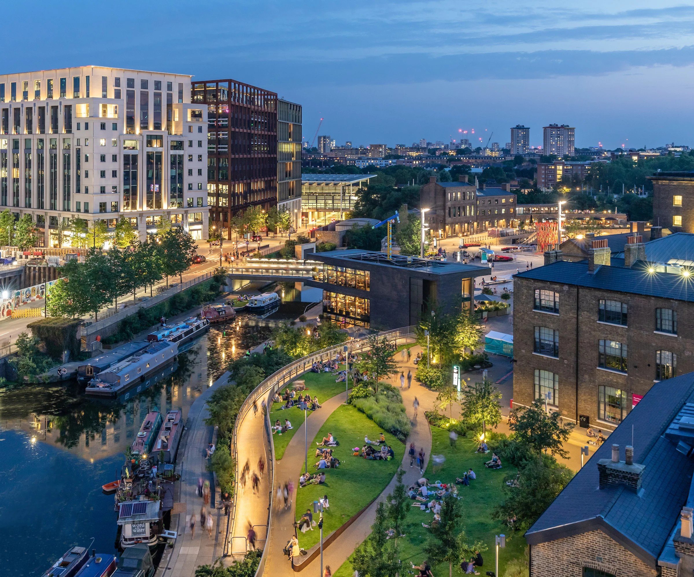 King's Cross Aerial view of a modern urban area