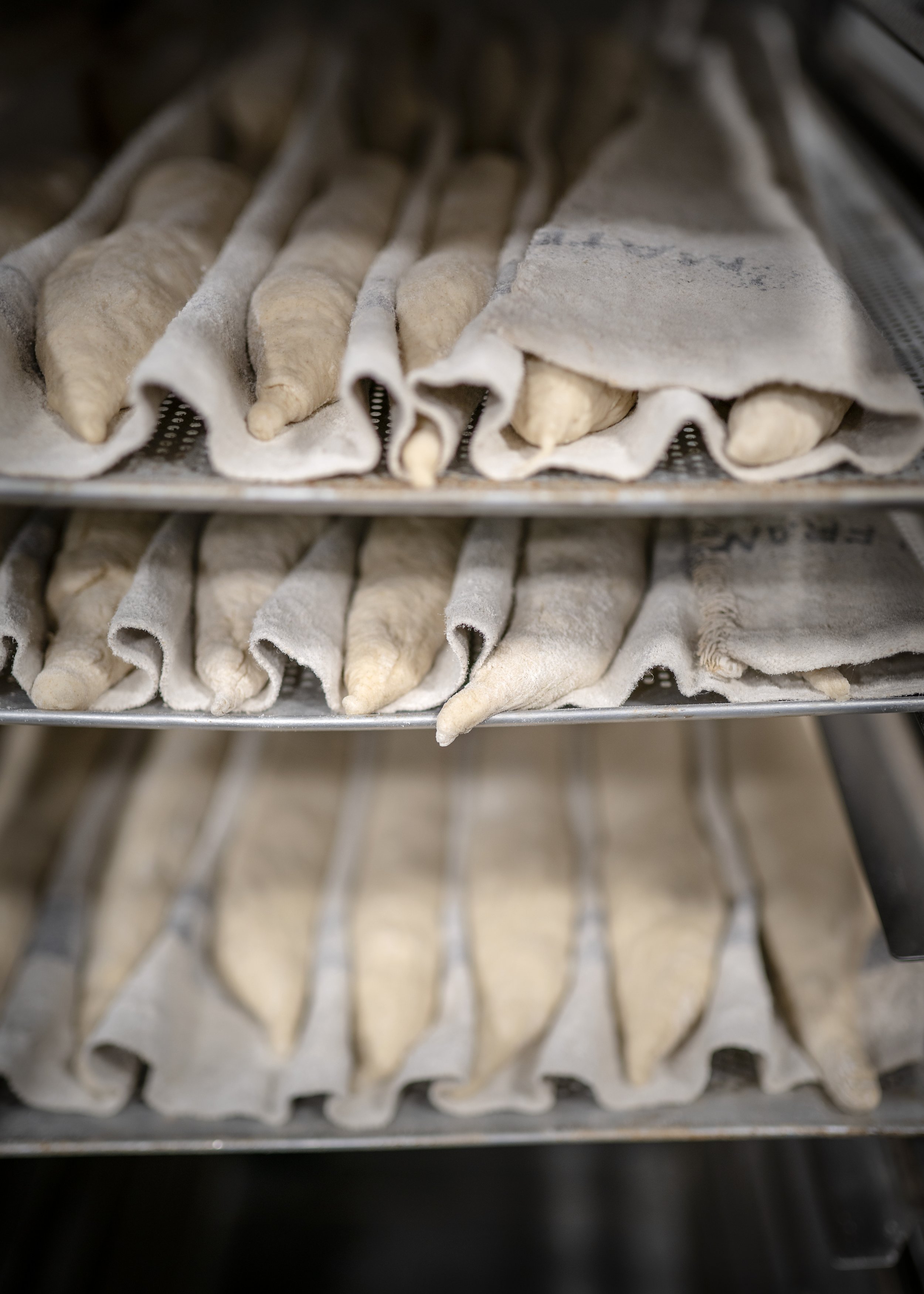 Rohe Baguettes vor dem backen