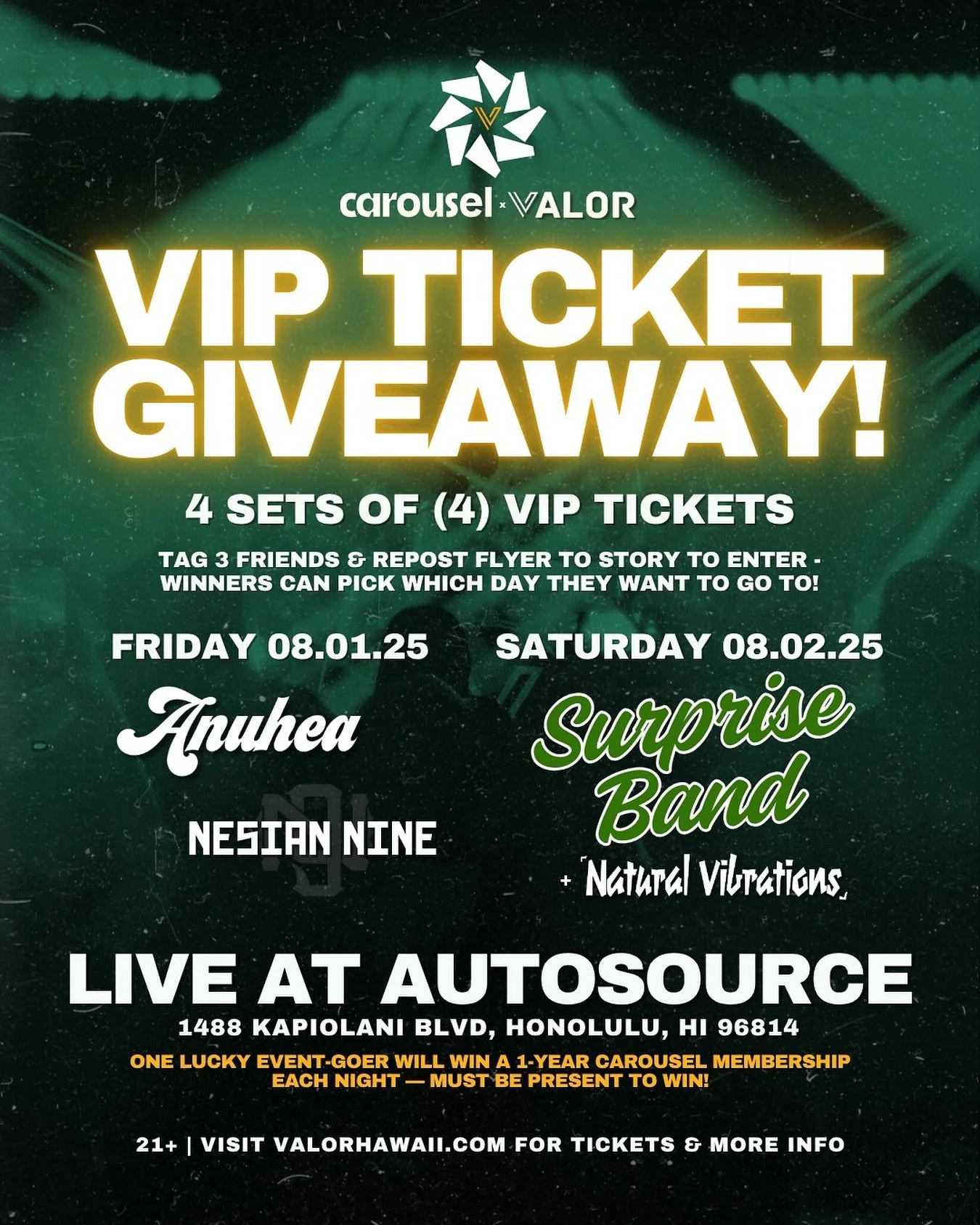 GIVEAWAY ALERT!!! We&rsquo;re giving 4 lucky winners a set of 4 VIP tickets. Winners can choose the show they want to go to. 

Tag 3 friends you want to go to the show with + repost on your story. We&rsquo;ll pick and announce winners on Thursday 7/3