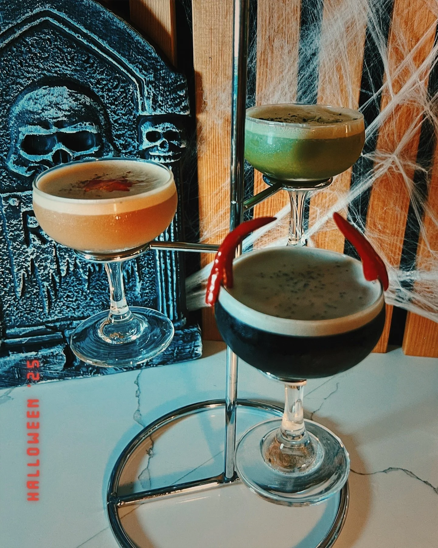 spooky drinks available all month 🎃💀