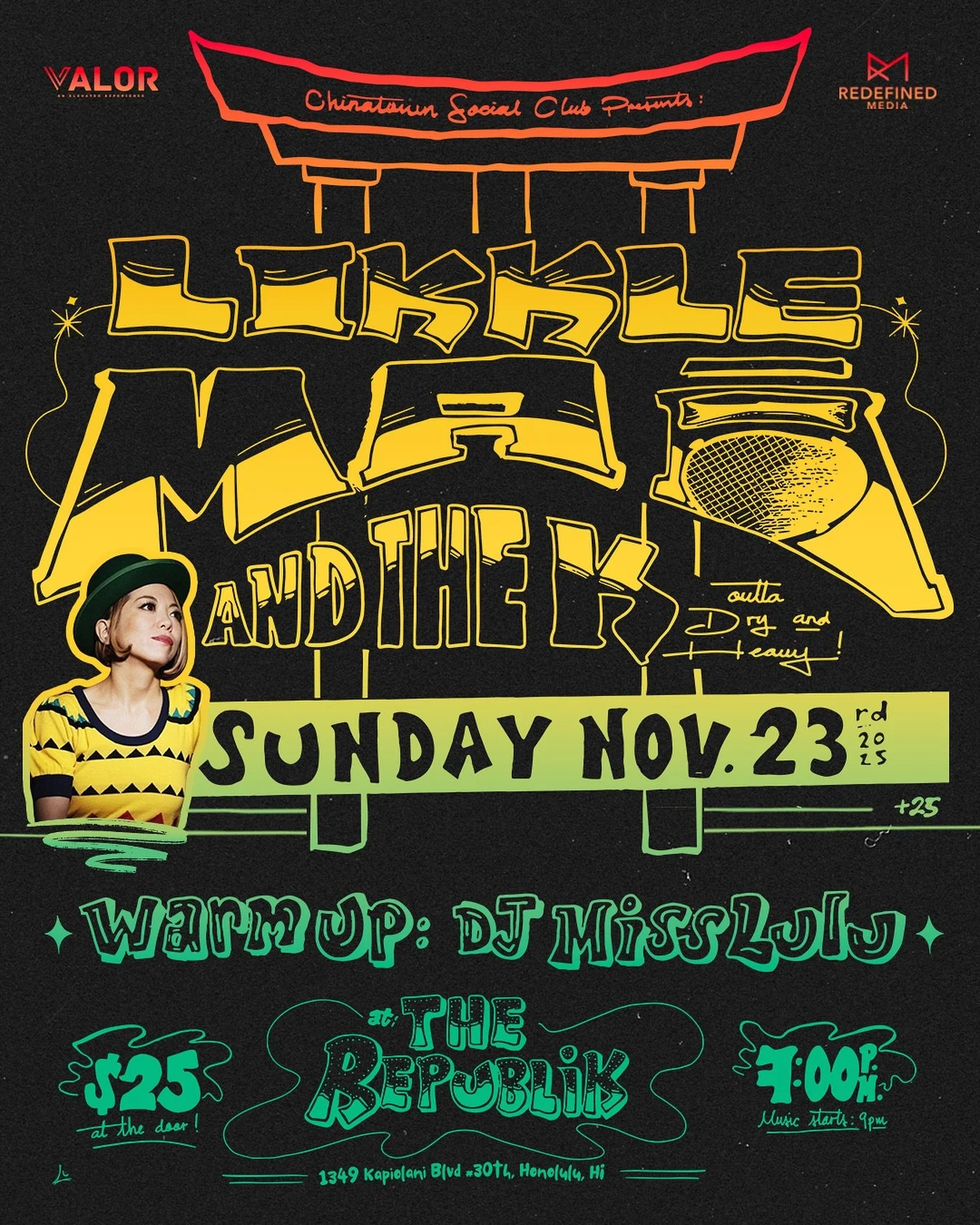 SAY NO MORE @likklemai of Dry &amp; Heavy is back LIVE @jointherepublik 

Tickets available now! 

Warm up and merch by the legendary @misslulumx with a few special guests 😏

Early bird ends soon. Link in bio for tix.