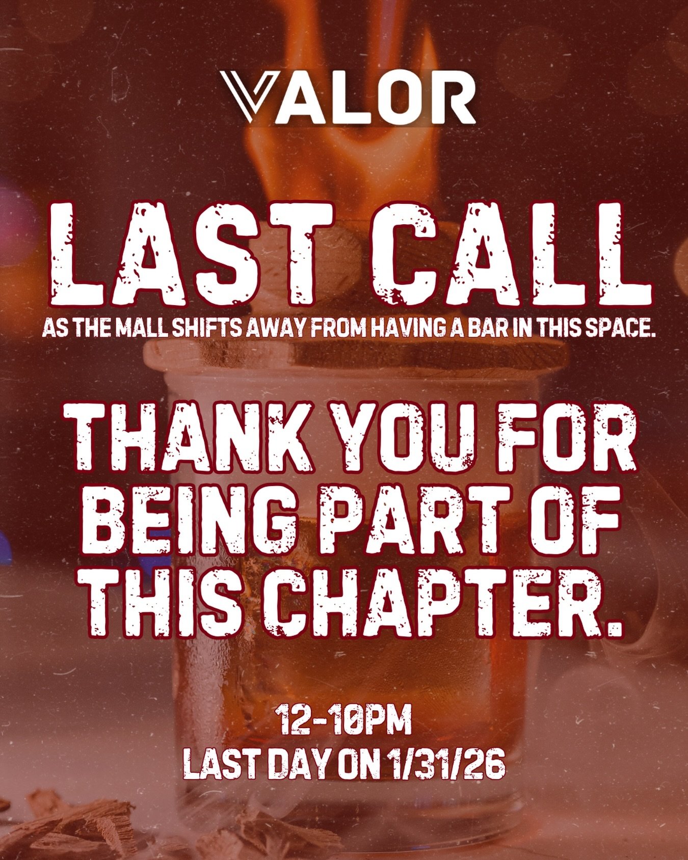 Bittersweet news.
The mall has decided not to renew our lease, and our last day at Pearlridge will be January 31, as they move in a different direction for the food court and away from having a bar in this space.

While this chapter is coming to a cl