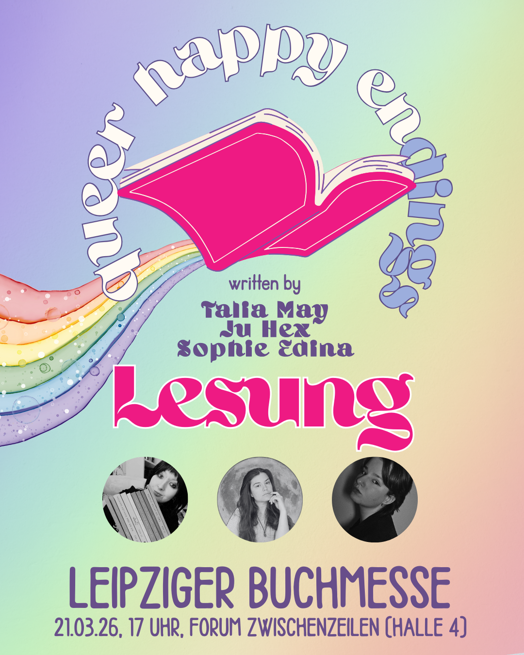Lesung auf der Leipziger Buchmesse - "Queer Happy Endings" mit Ju Hex und Talia May