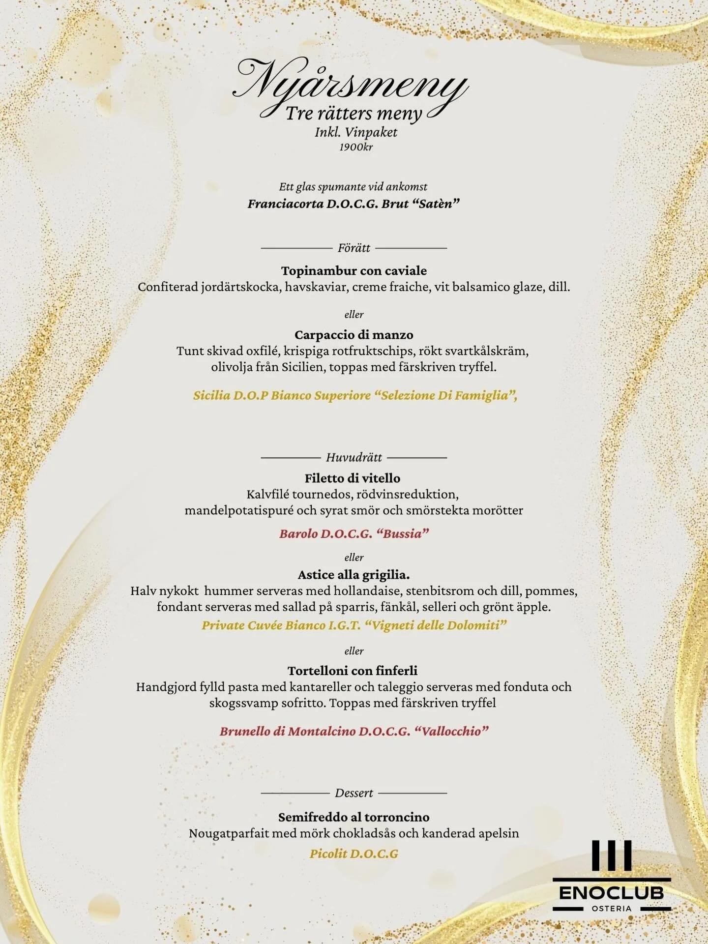 Fira ny&aring;r hos oss mitt i stan!
Enoclub.se