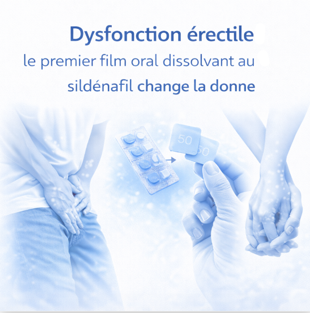 Dysfonction érectile :le premier film oral dissolvant au sildénafil change la donne