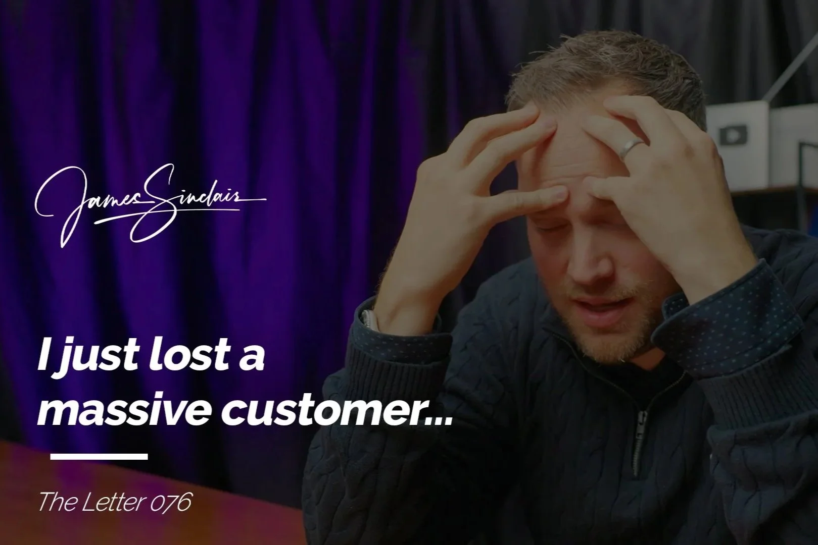I just lost a massive customer…