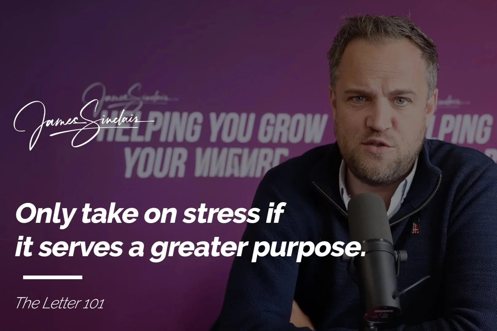 Only take on stress if it serves a greater purpose.
