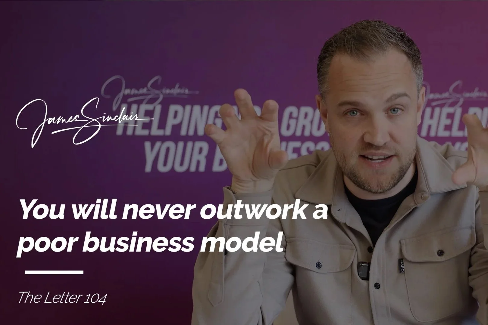 You will never outwork a poor business model