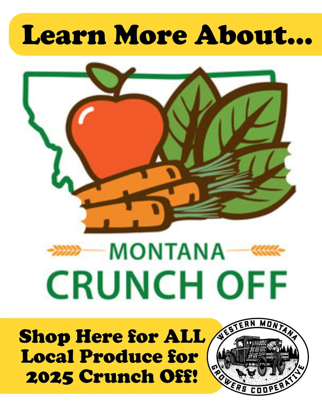 🍎🥕 What’s the Montana Crunch Off? 🥕🍎
Every October, students across Montana take part in the Montana Crunch Off—a fun, statewide event where everyone bites into a local food at the same time to celebrate healthy eating and Montana fa