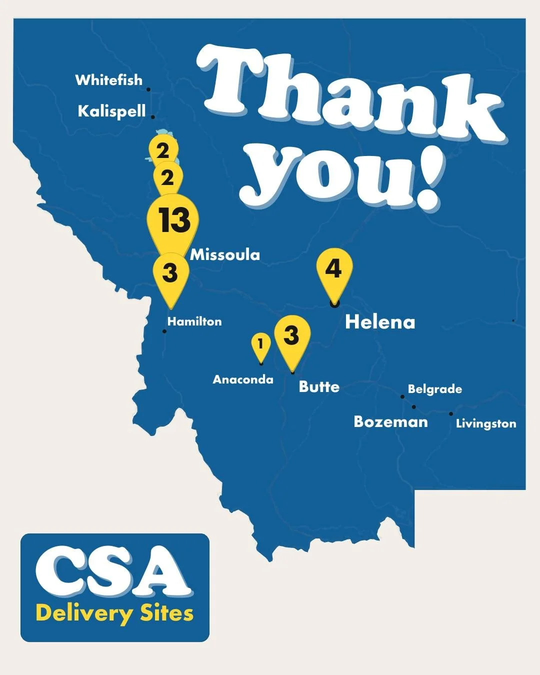 Shout out to our CSA delivery sites!

Our CSA program is made possible by over 25 site host volunteers who help manage the delivery &amp; pickup of your weekly CSA veggie boxes. Thank you to all of our volunteers for making this season a success!

Ou