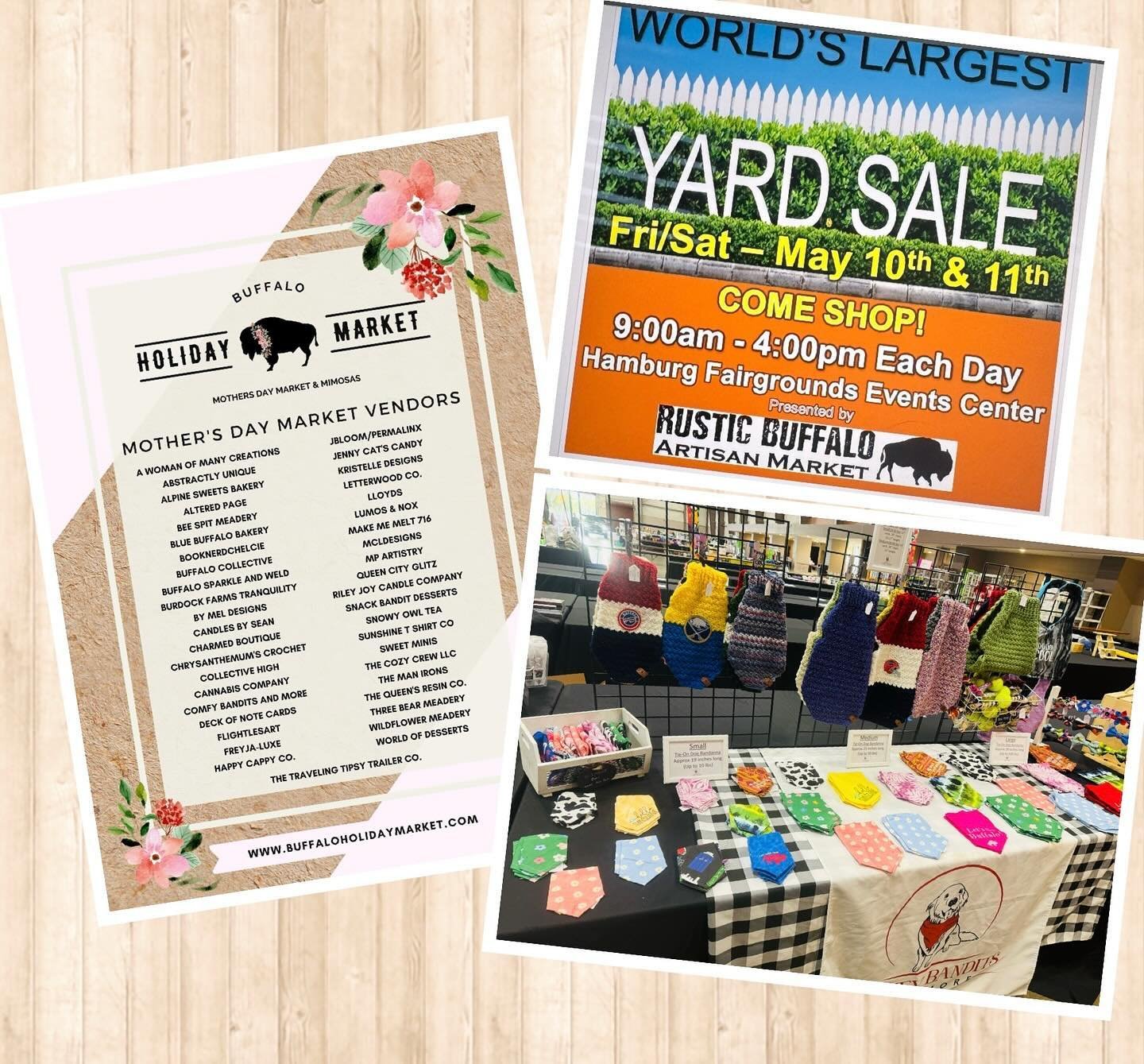 We are all set up at the @rusticbuffaloartisan section at the Hamburg Fairgrounds event center this Friday and Saturday 9am-4pm! 🐾💕

You can also catch us on Saturday at @buffalo.holiday.market chalets from 11a-6pm!! 🌷🌷
We will have our Mother&rs