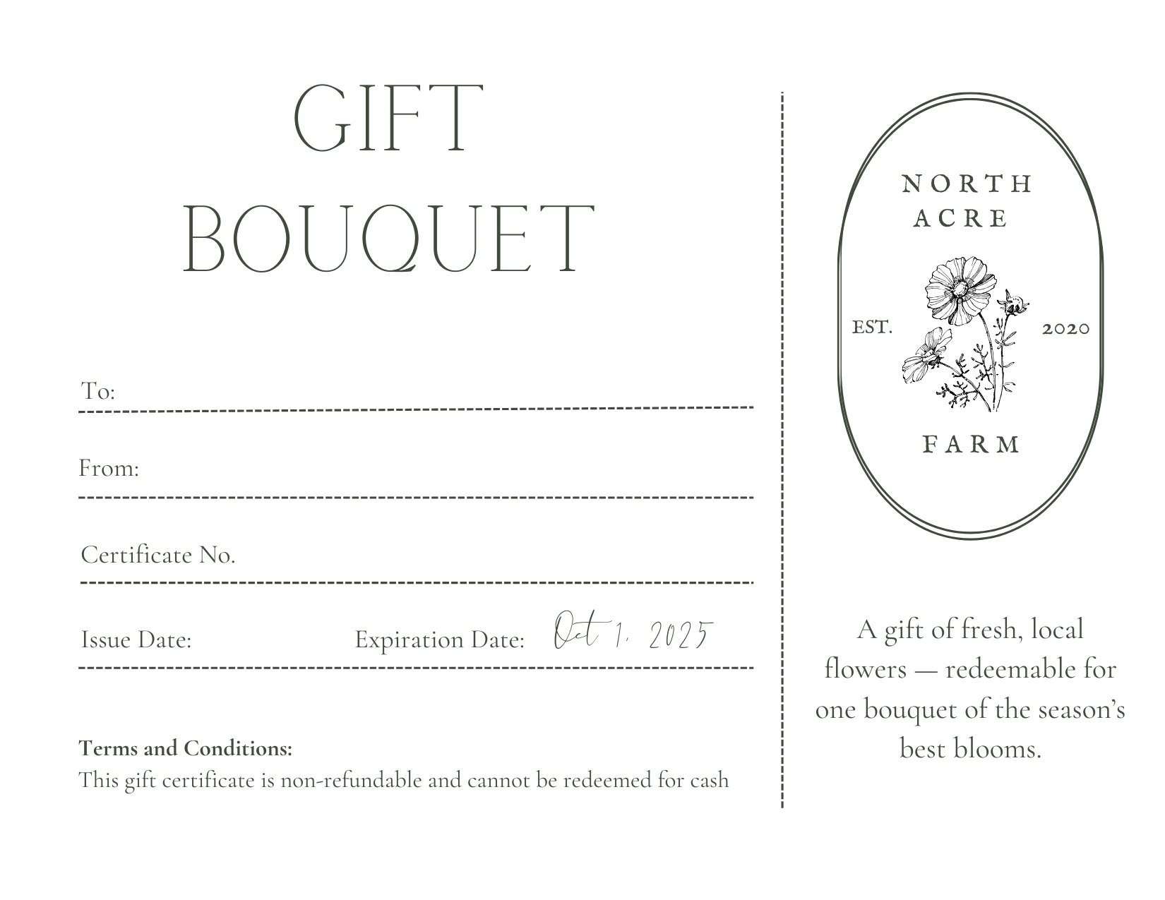 Gift Bouquet Certificate
