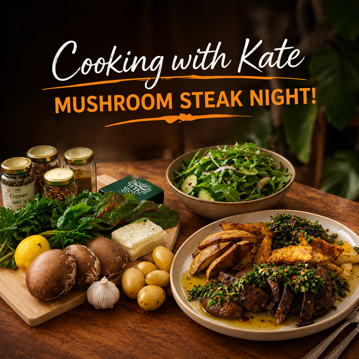 Mushroom Steak Night
