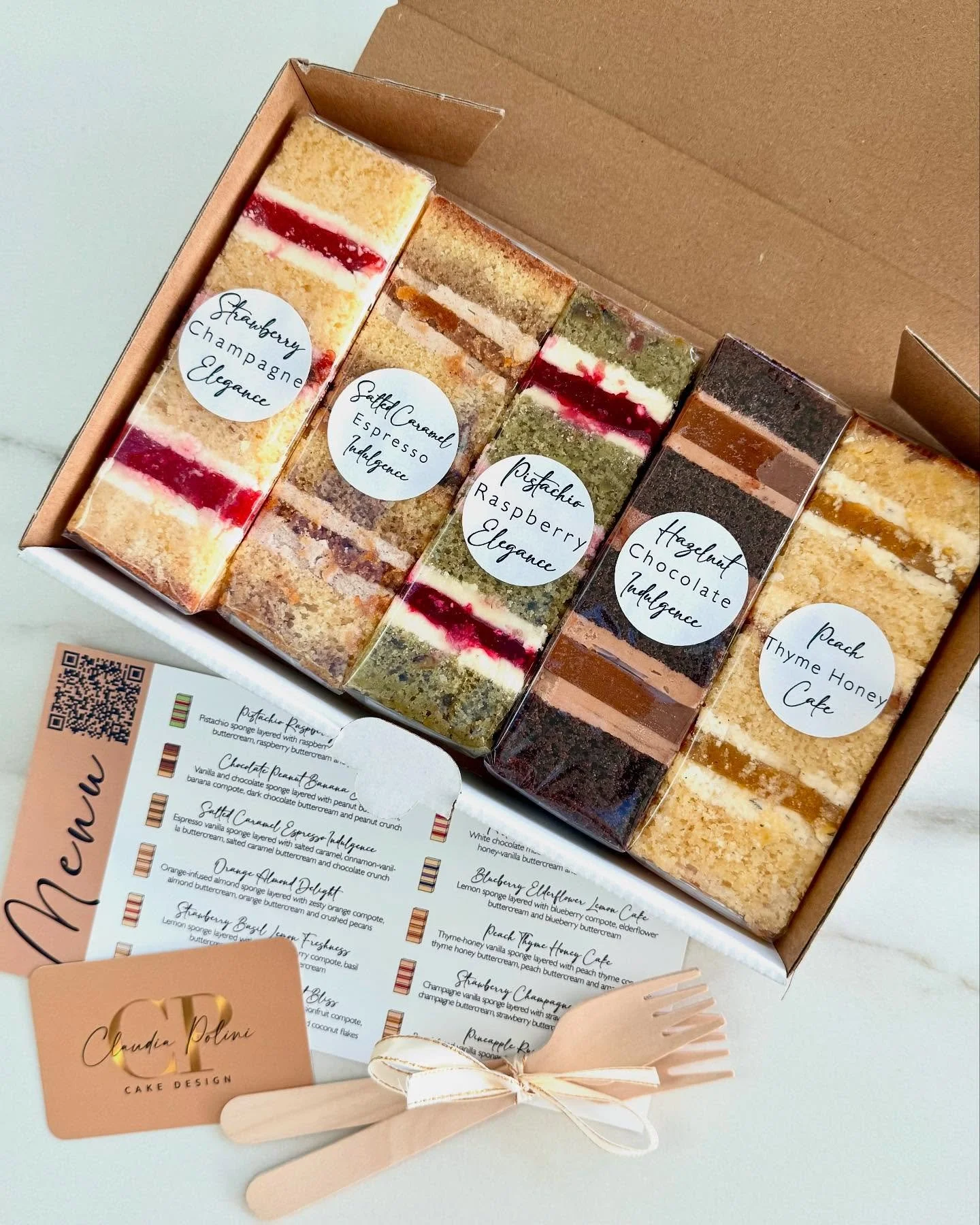 Your cake journey starts here.
Introducing my Cake Tasting Box &ndash; a curated selection of my signature flavors, created for couples, cake lovers, or anyone who just can&rsquo;t pick one. 

Perfect for wedding tastings, gifting, or a self-love mom