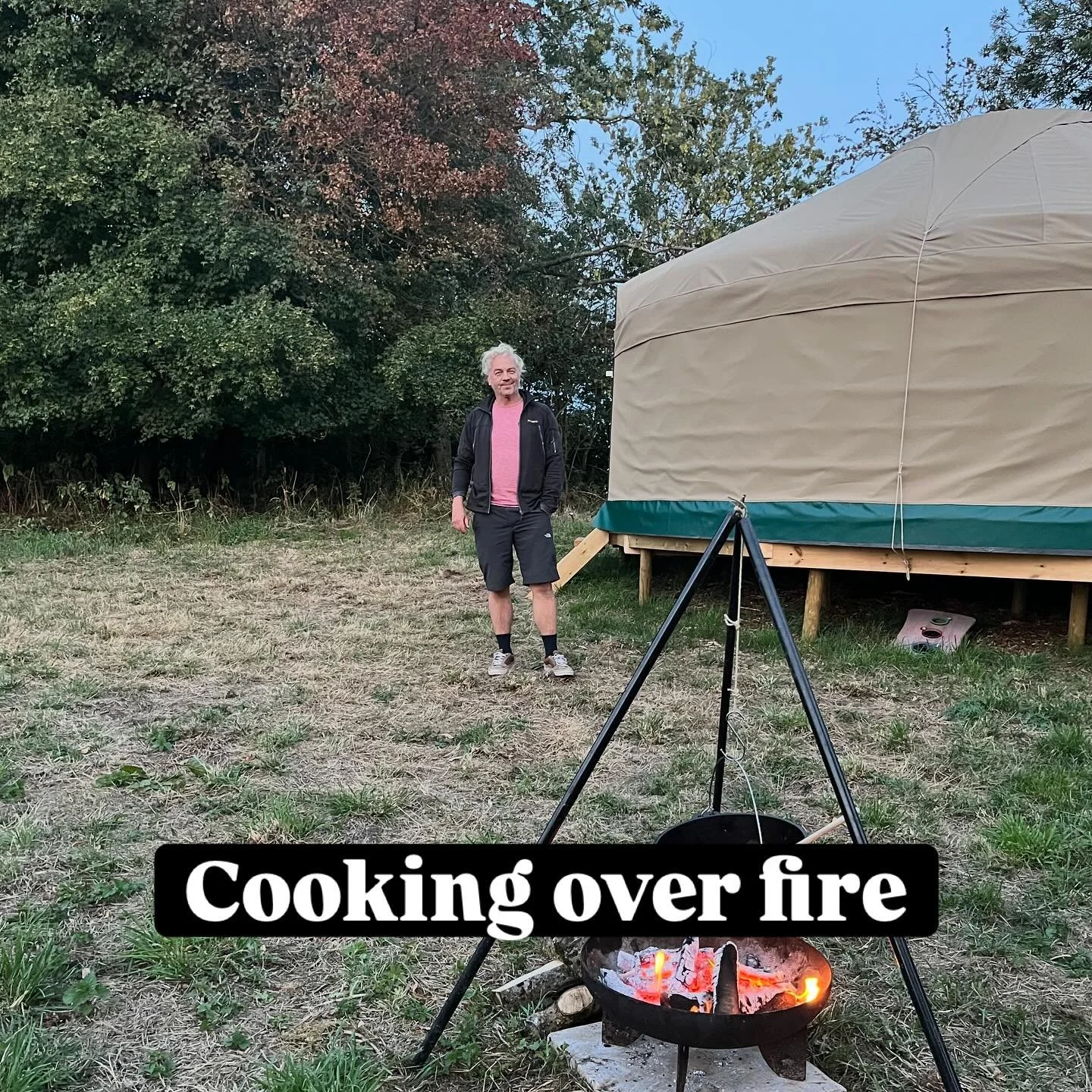 There&rsquo;s something deeply grounding about cooking over open fire &mdash; the crackle of wood, the gentle hiss of the pan, the slow rhythm of real food made outdoors. 🌿🔥

And when the summer morning sun begins to pour through the trees, warming