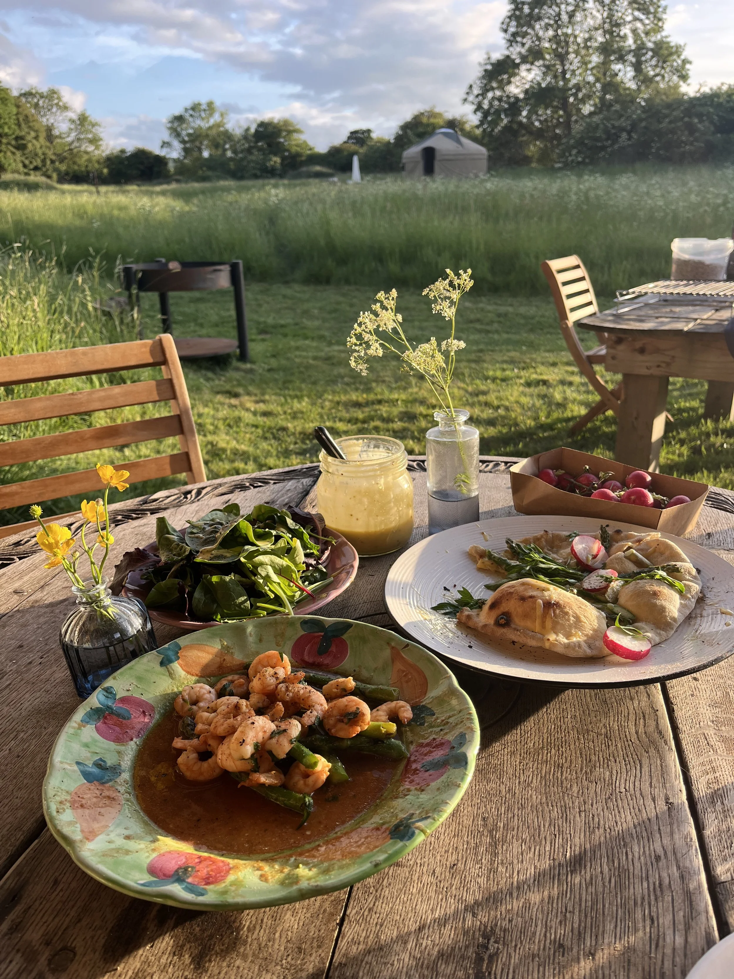 delicious glamping food