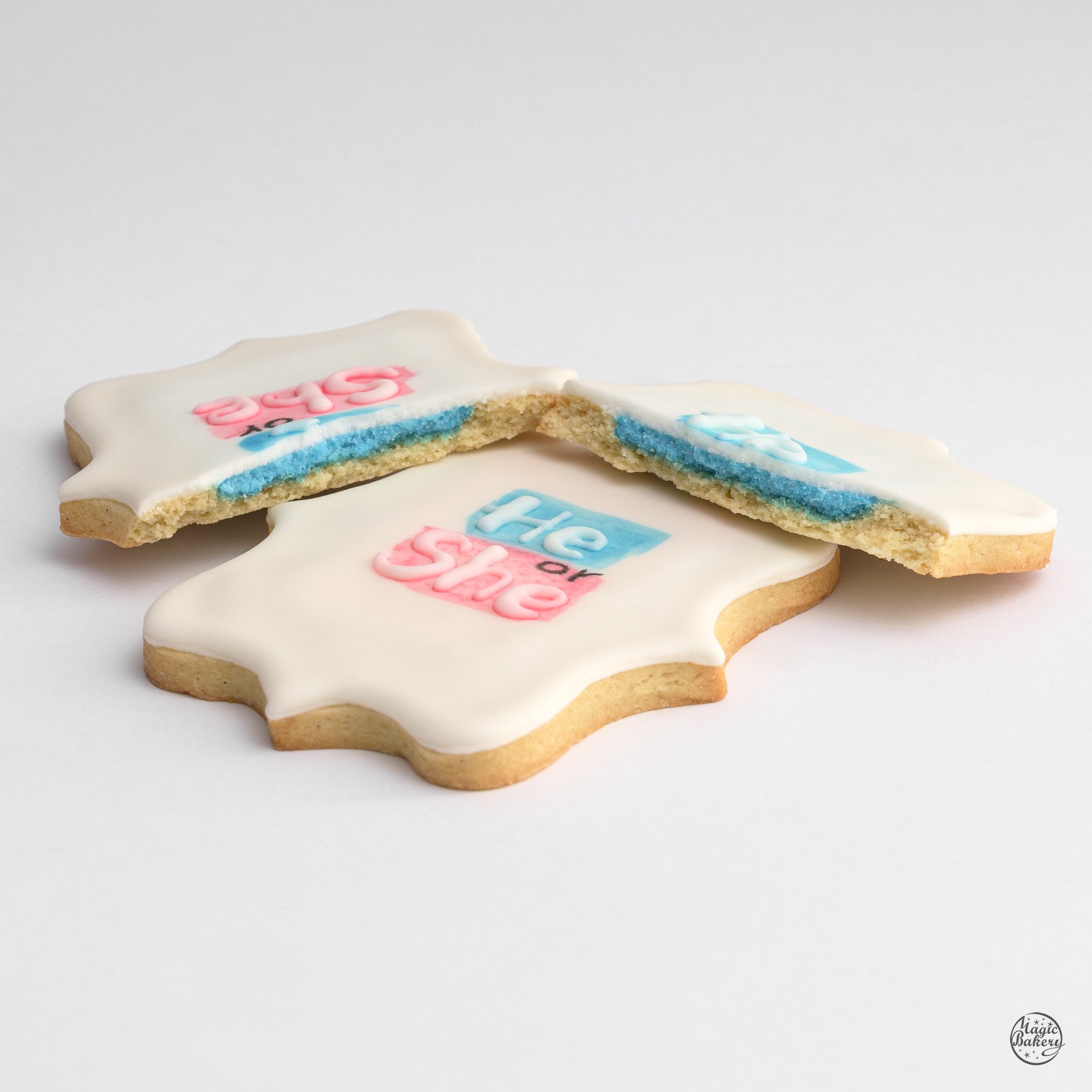 Gender reveal iced cookies from Magic Bakery. Nationwide delivery from Whitegate, Co. Cork.