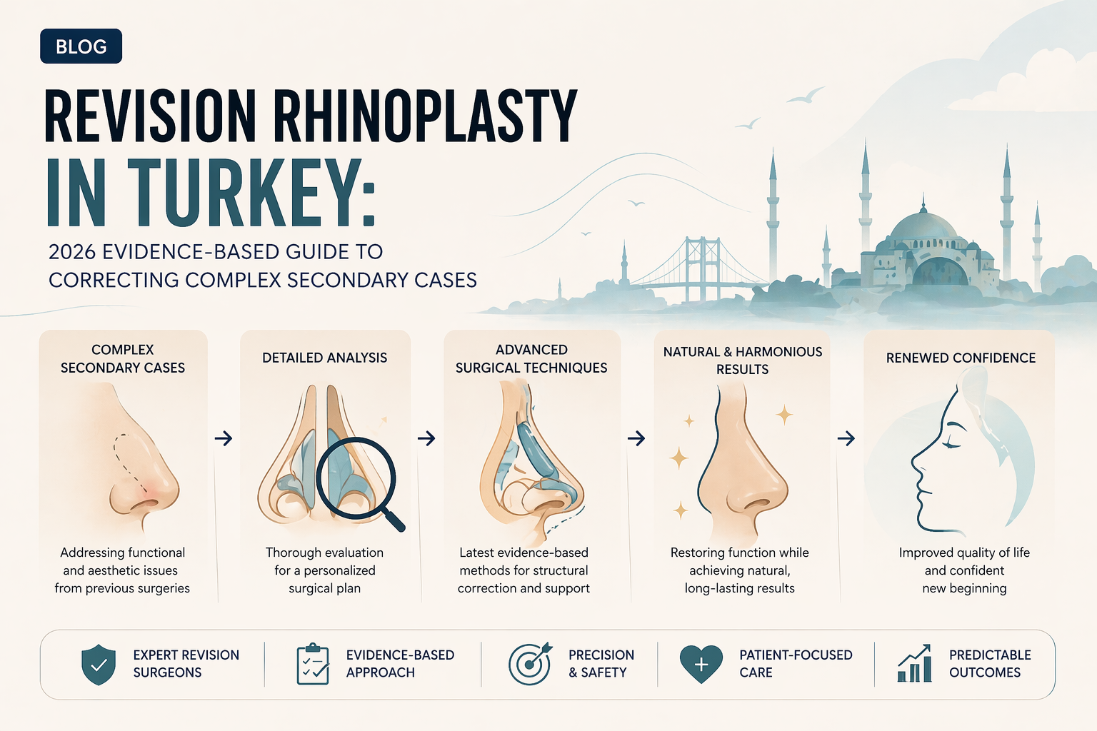 Revision Rhinoplasty in Turkey: 2026 Evidence-Based Guide to Correcting Complex Secondary Cases