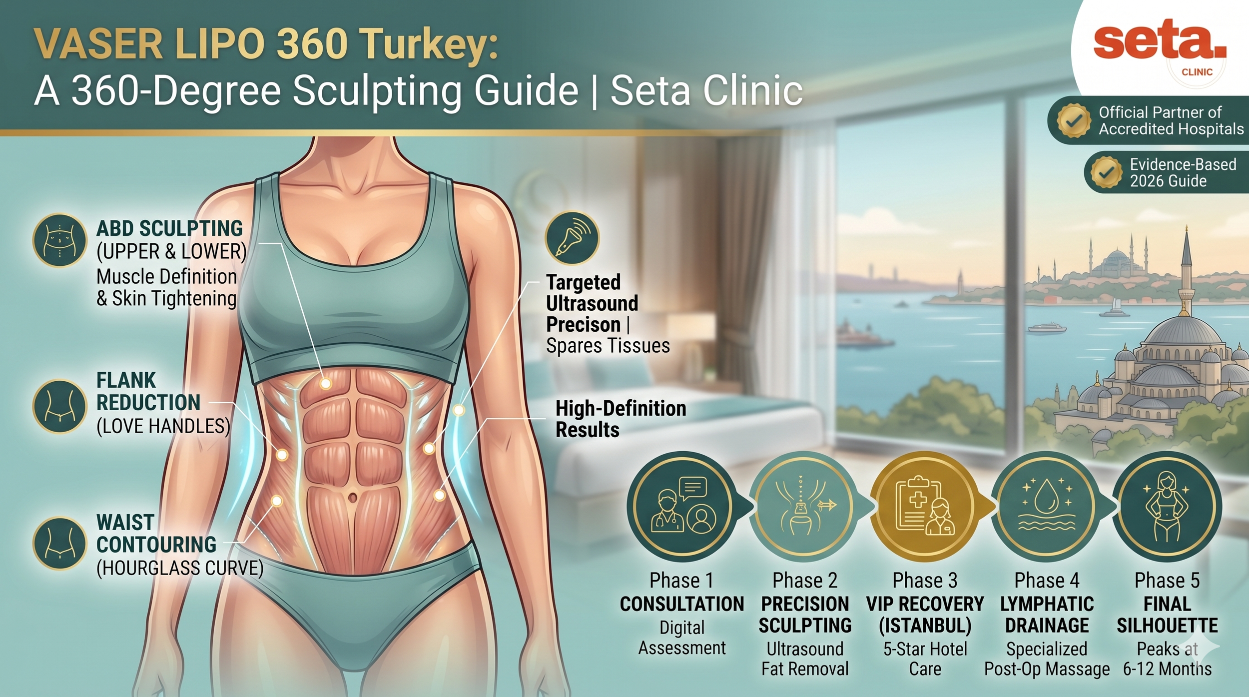 Vaser Lipo 360 in Turkey: Sculpt Your Dream Silhouette with Seta Clinic’s 2026 VIP Protocol