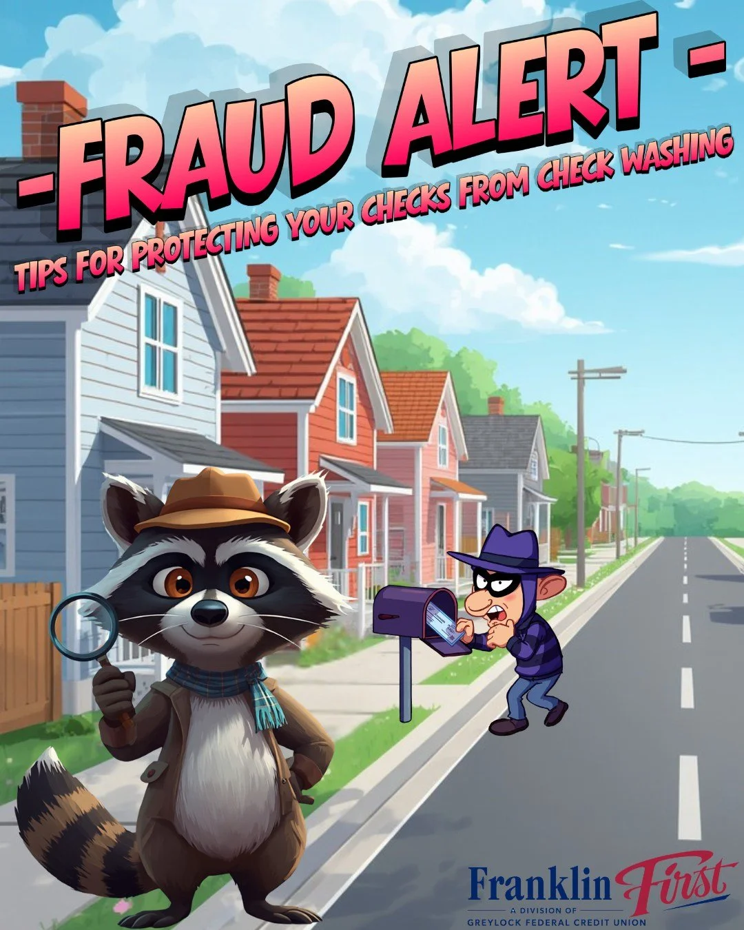⚠️ Check washing is real&mdash;and it's becoming more common.

Instead of mailing checks, use Bill Pay through Franklin First to make secure payments, set up recurring bills, and reduce the risk of check fraud.

The safest check is the one you never 
