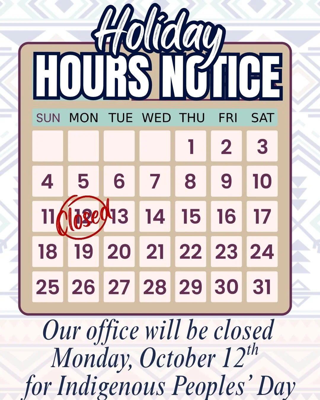 Holiday Hour Notice :

We will be closed next Monday, October 12th for Indigenous Peoples' Day.

Pro Tip: If you aren't already signed up for online banking, now is the perfect time! Register online at FranklinFirst.org