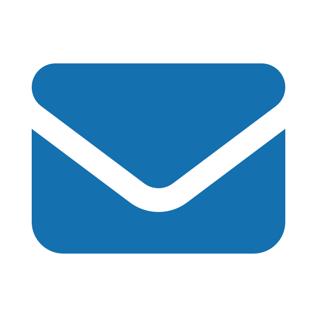 Blue briefcase icon with black outline and handle.