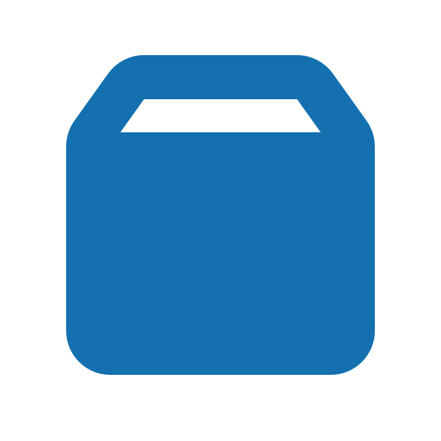 Icon of a blue briefcase with a handle.
