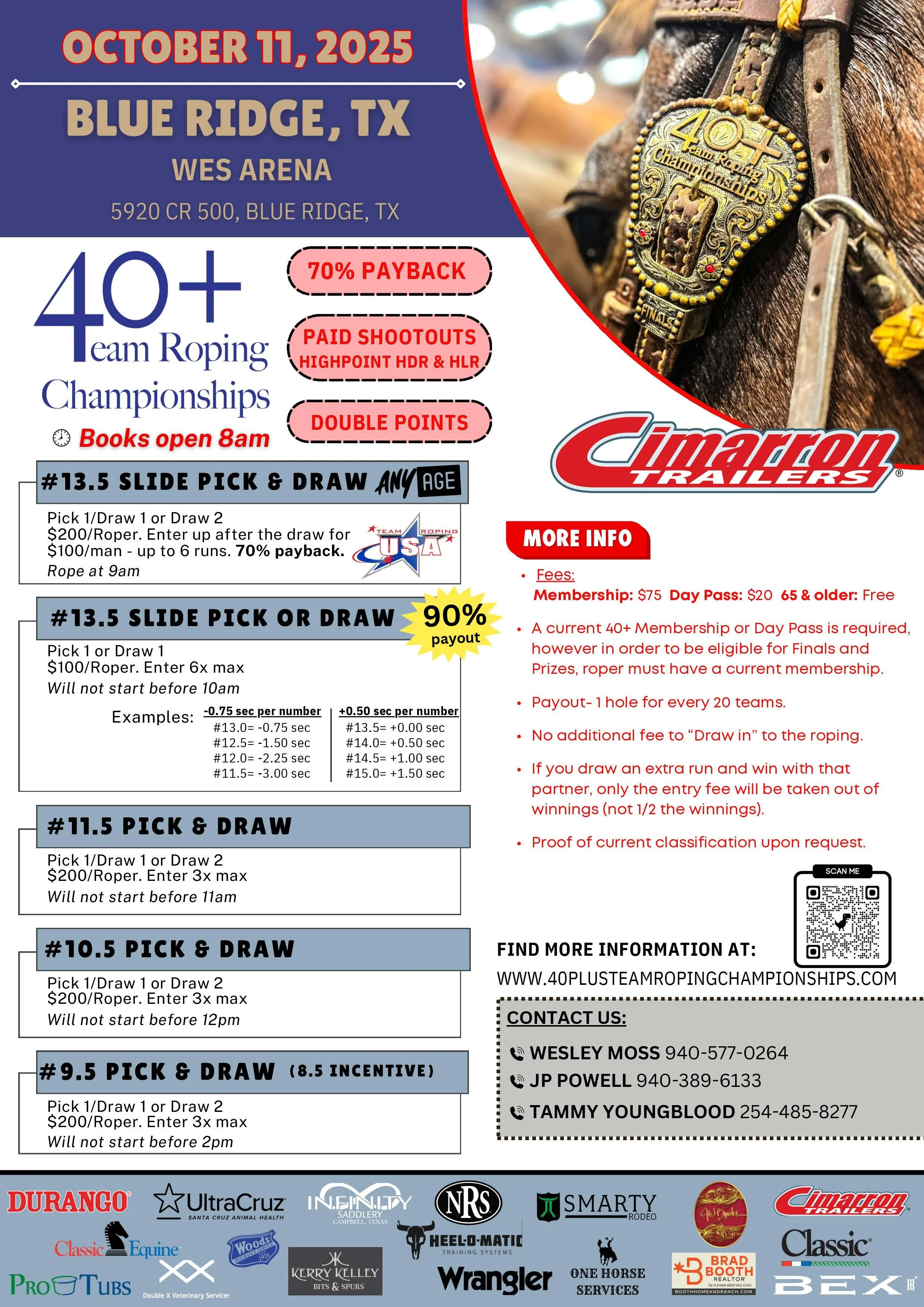 40+ Team Roping Championships | Blue Ridge, TX