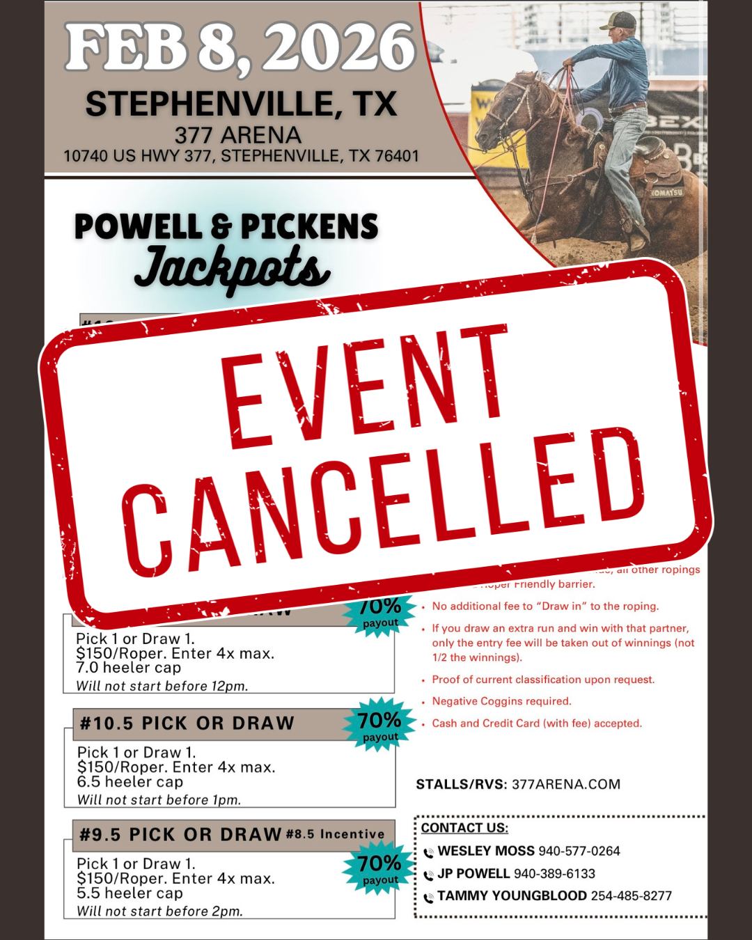<span class="sqsrte-text-color--black">40+ Team Roping Championships | February 8, 2026 | </span>Stephenville, TX 