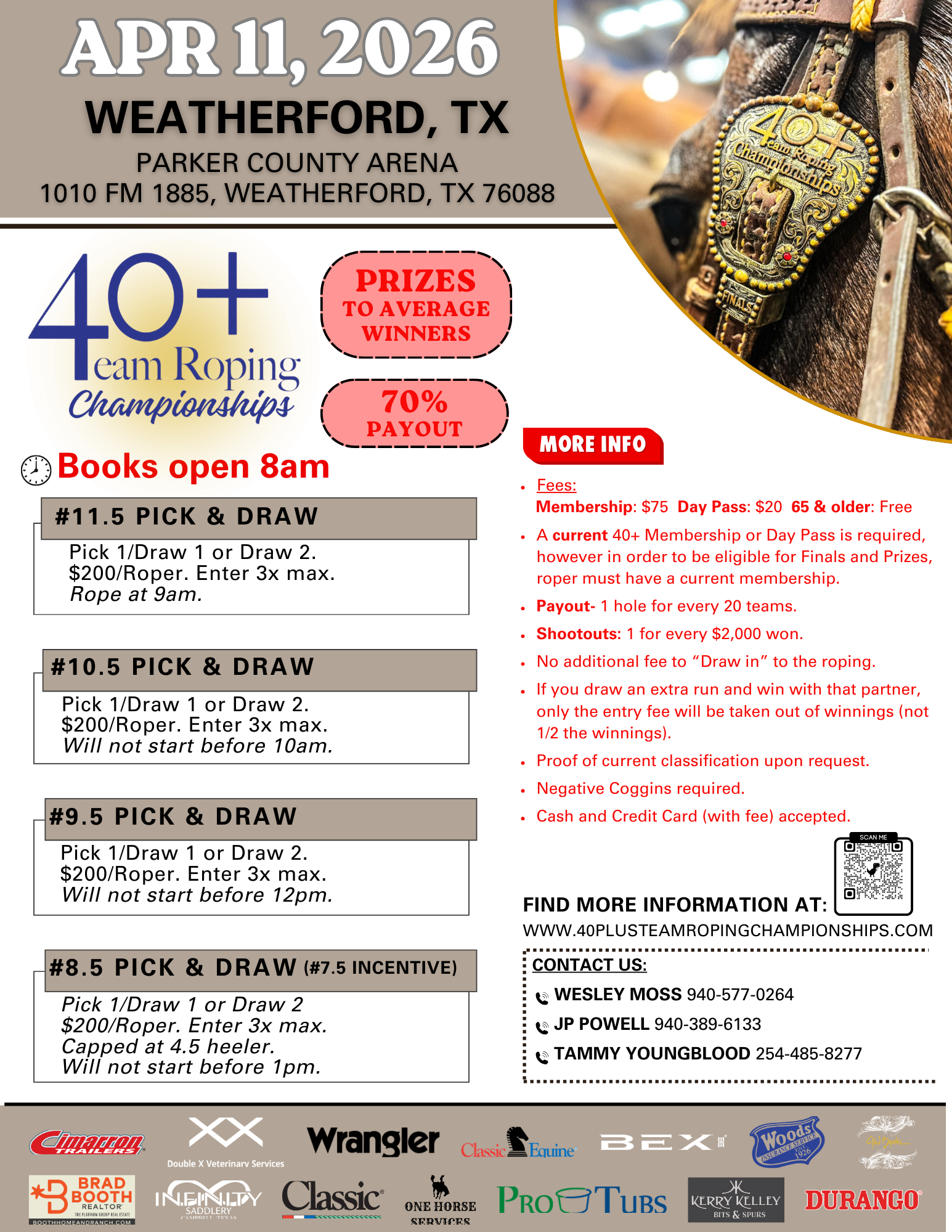 <span class="sqsrte-text-color--black">40+ Team Roping Championships | April 11-12, 2026 | </span>Weatherford, TX