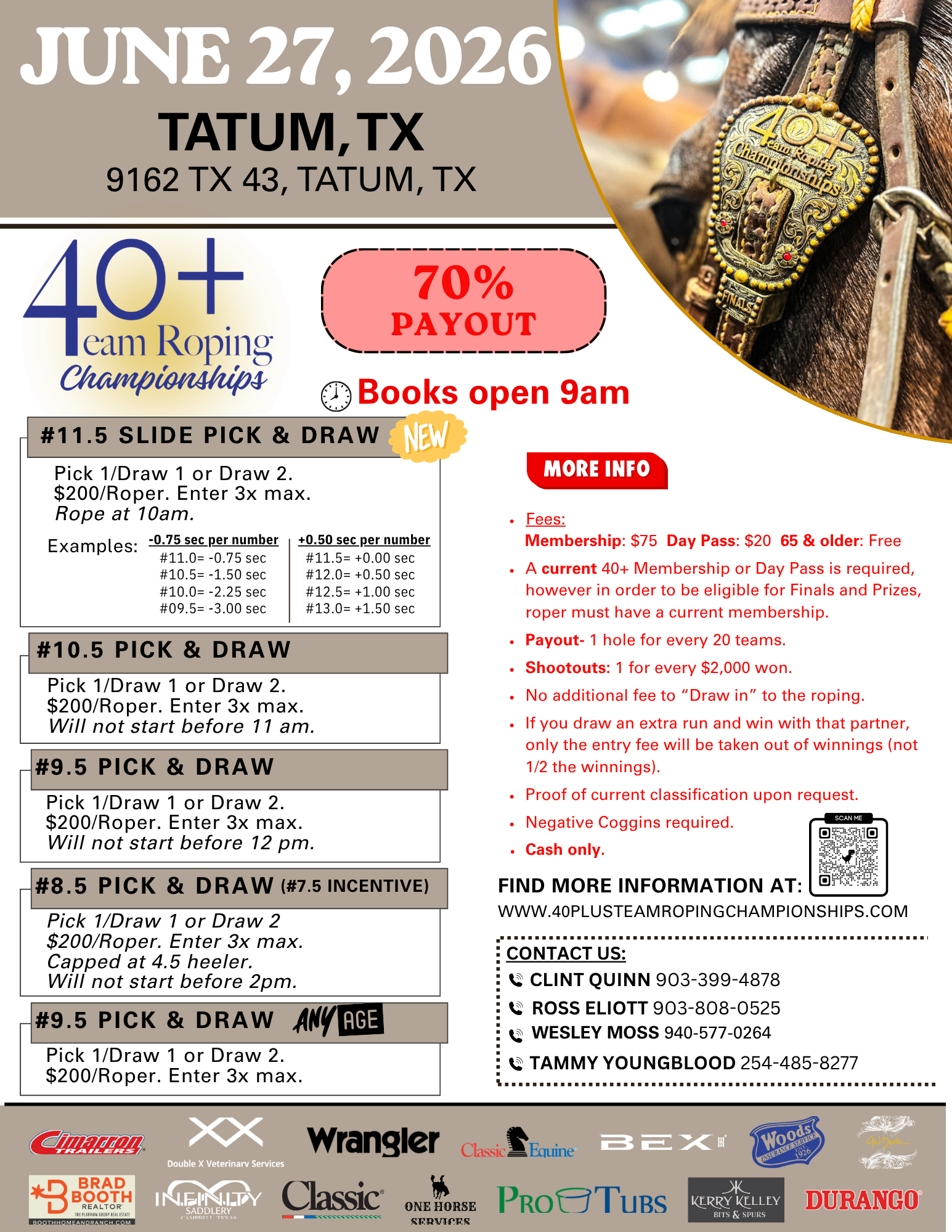 <span class="sqsrte-text-color--black">40+ Team Roping Championships | June 27, 2026 | </span>TATUM, TX 