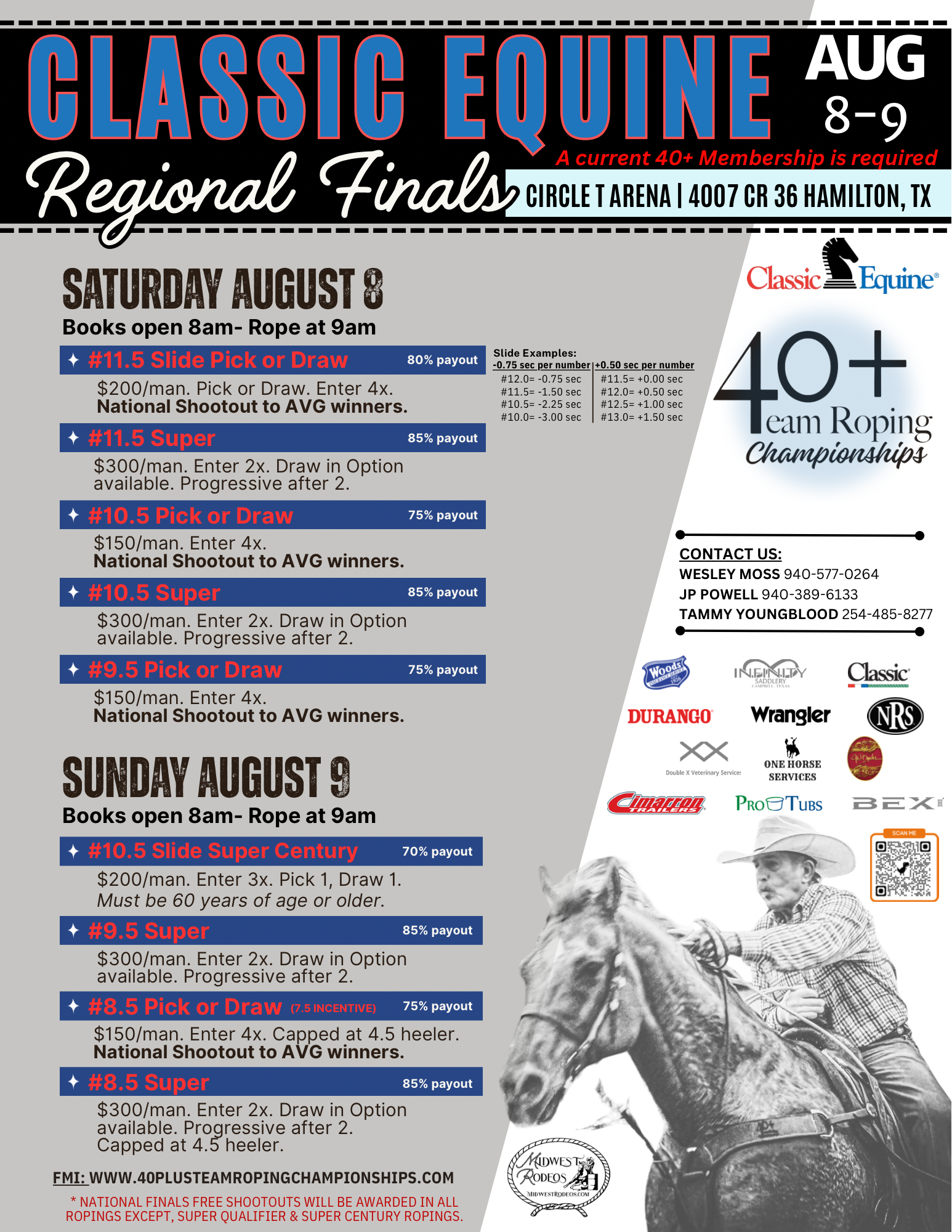<span class="sqsrte-text-color--black">40+ Team Roping REGIONAL FINALS | AUGUST 8-9, 2026 | </span>Hamilton, TX