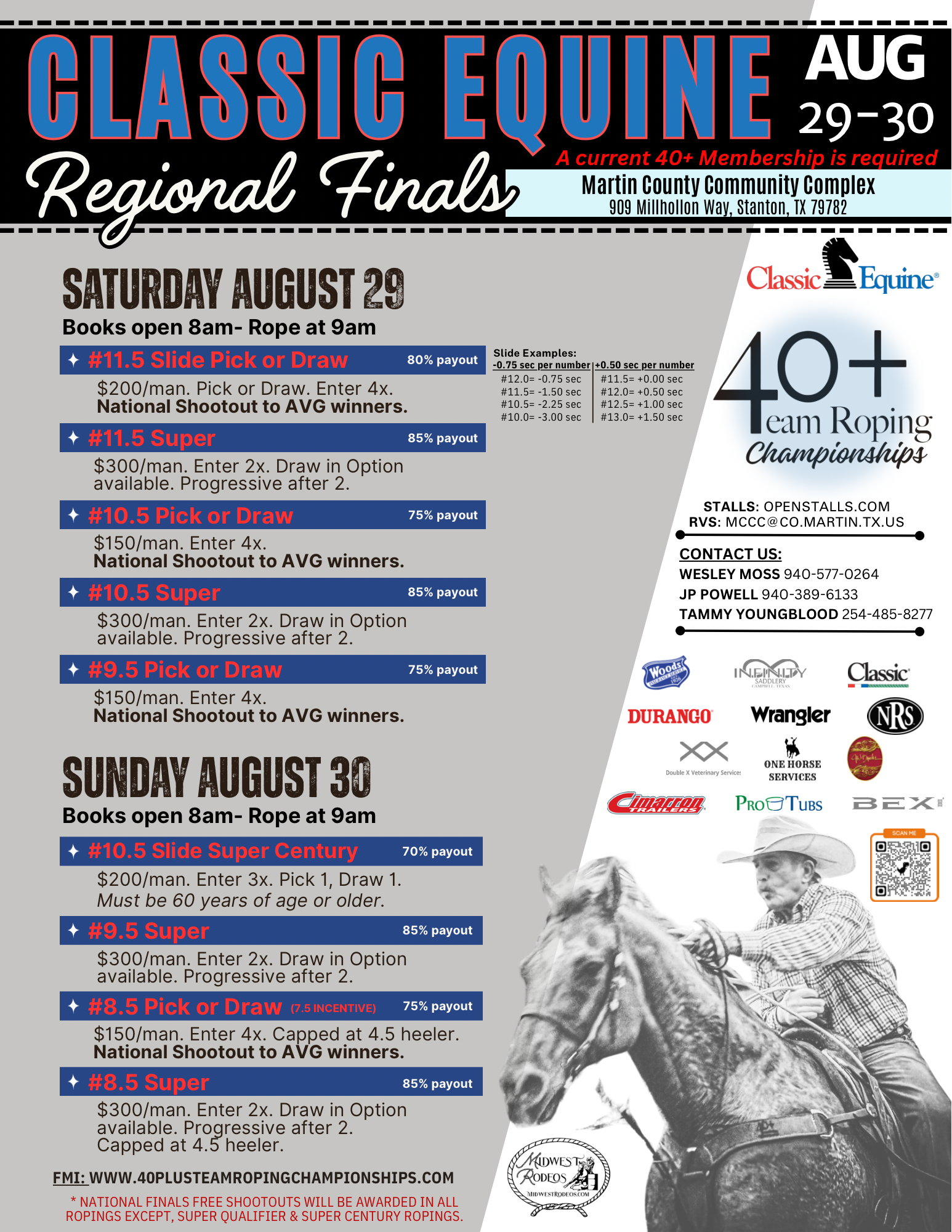 <span class="sqsrte-text-color--black">40+ Team Roping Championships | REGIONAL FINALS | AUGUST 29-30, 2026 | </span>STANTON, TX 