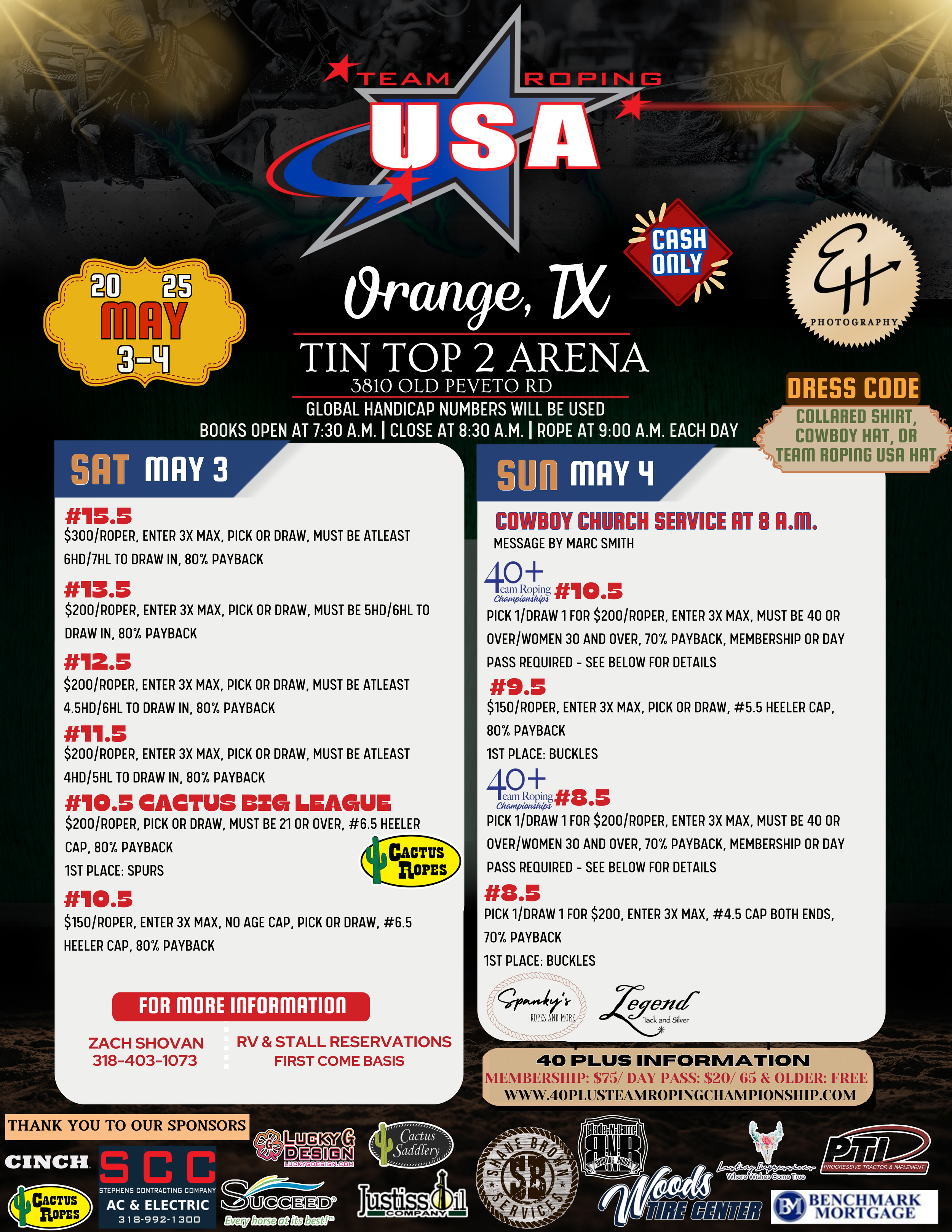 TEAM ROPING USA | ORANGE, TX — 40+ Team Roping Championships — 40+ Team ...