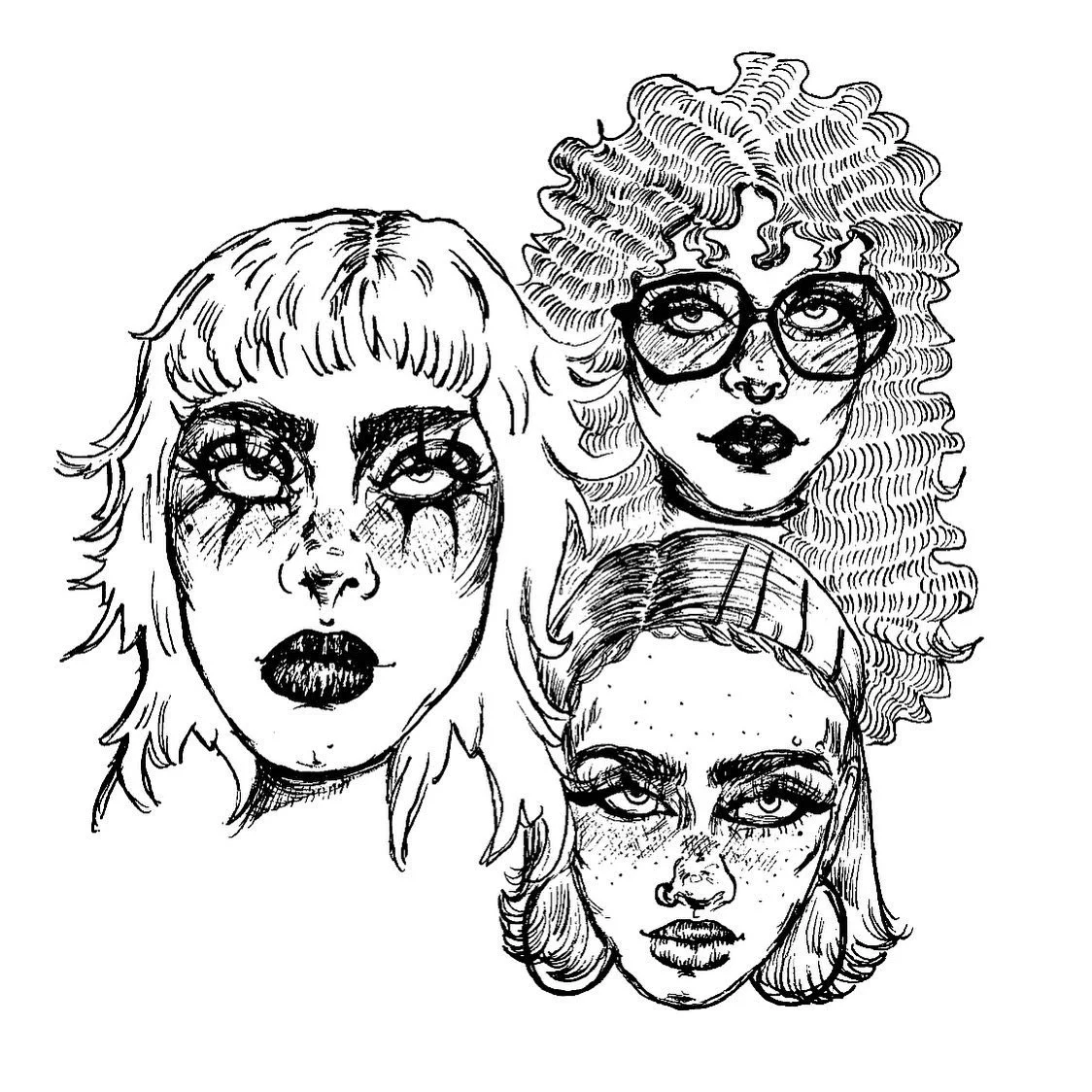 POV: there&rsquo;s one mirror but everyone needs to do their eyeliner 🪞
&bull;
&bull;
&bull;
#doodles #dailydoodle #doodlesofinstagram #drawing #sketch #sketchbook #art #artoftheday #artofinstagram #illustration #illustrationoftheday #cartoonart #ca