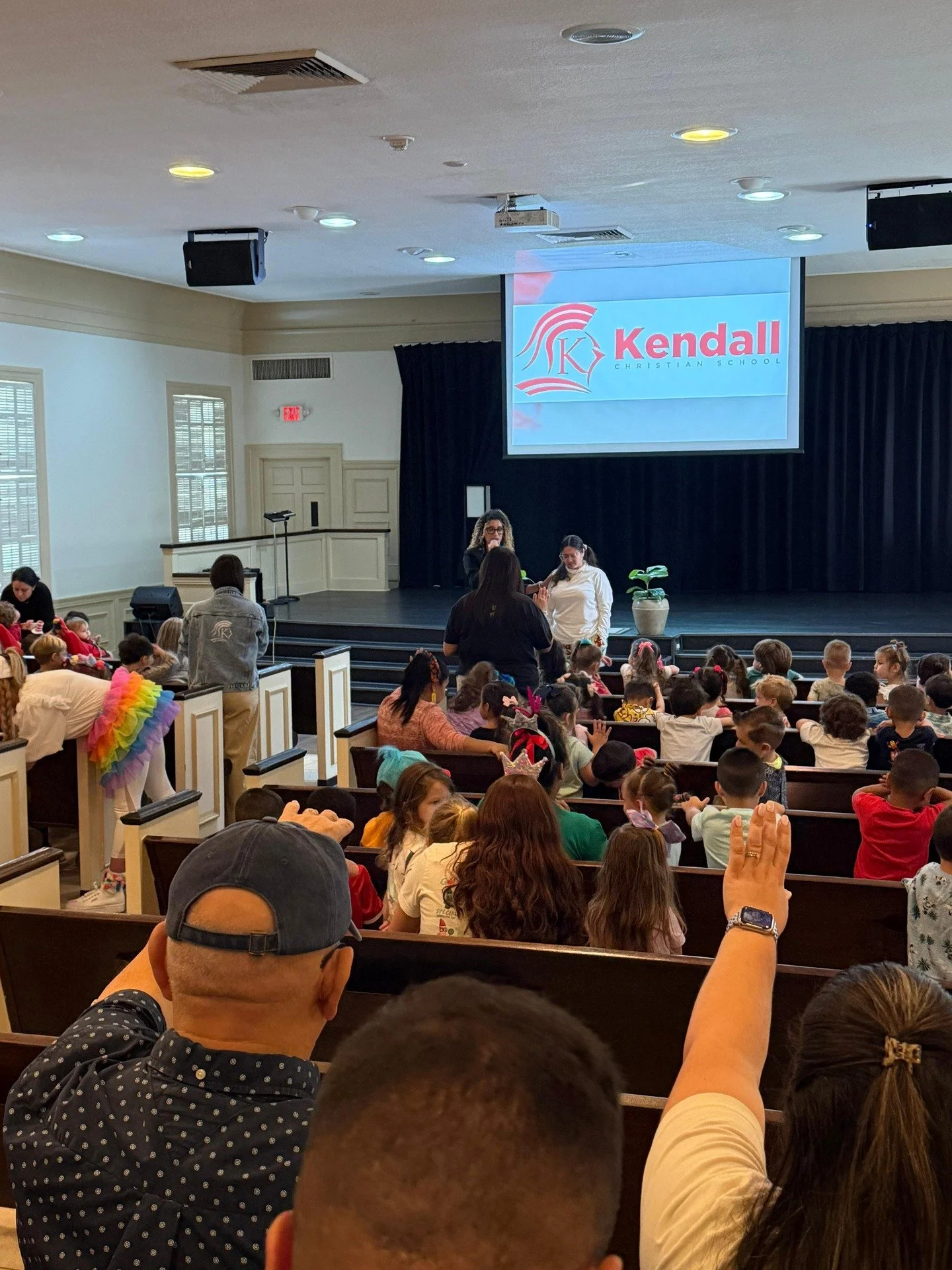 ✝ Celebrating Milestones Together ✝

At KCS, community means walking alongside one another in every season. 

This morning during Preschool Chapel, our Head of School took a moment to pray over and for our beloved K2 teacher, Ms. Ortiz, as she prepar