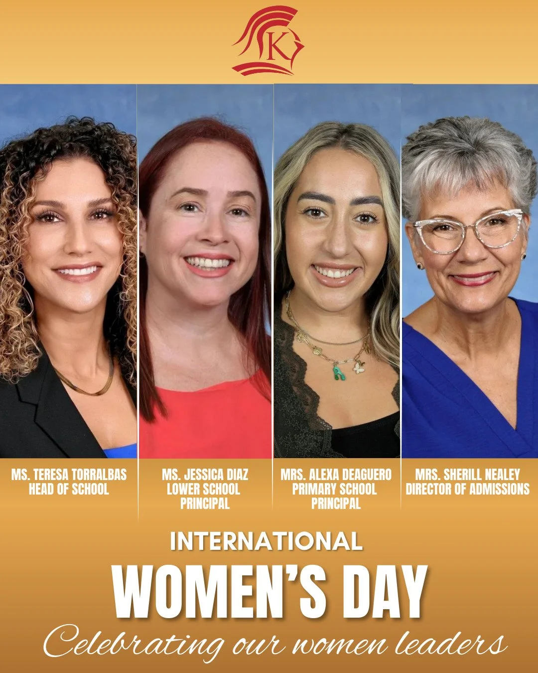 📣 International Women's Day 📣

Today, we are proud to celebrate International Women&rsquo;s Day and the incredible women who lead our school with strength, wisdom, and faith. 

Our administration team is an all-female powerhouse of faith-based educ