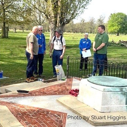 Monty’s grandson visits Shaef Monument