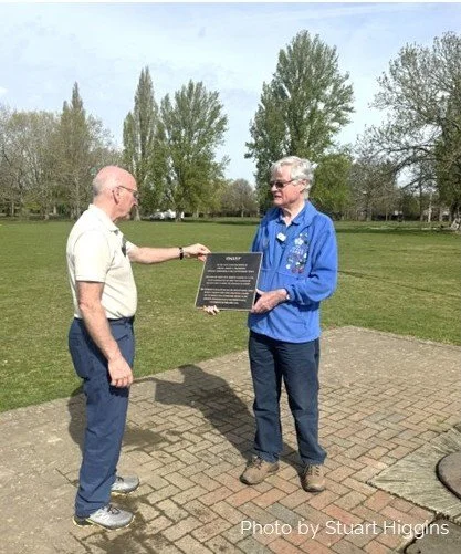 Monty’s grandson visits Shaef Monument