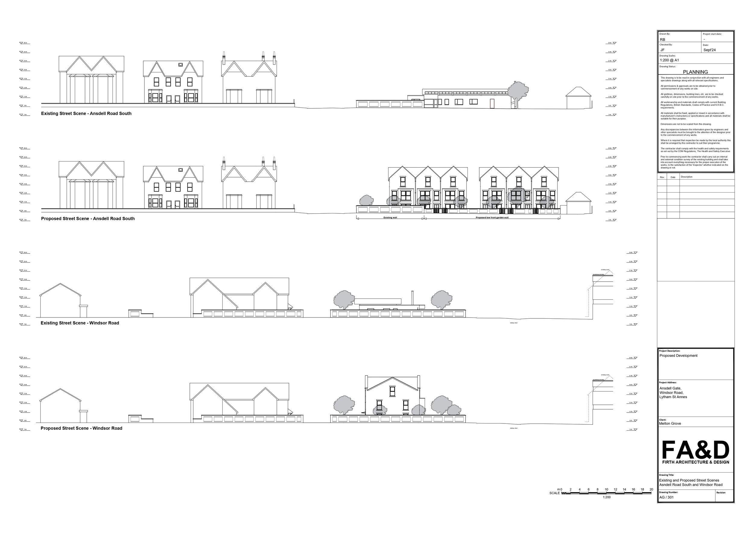 Existing and Proposed Street Elevations