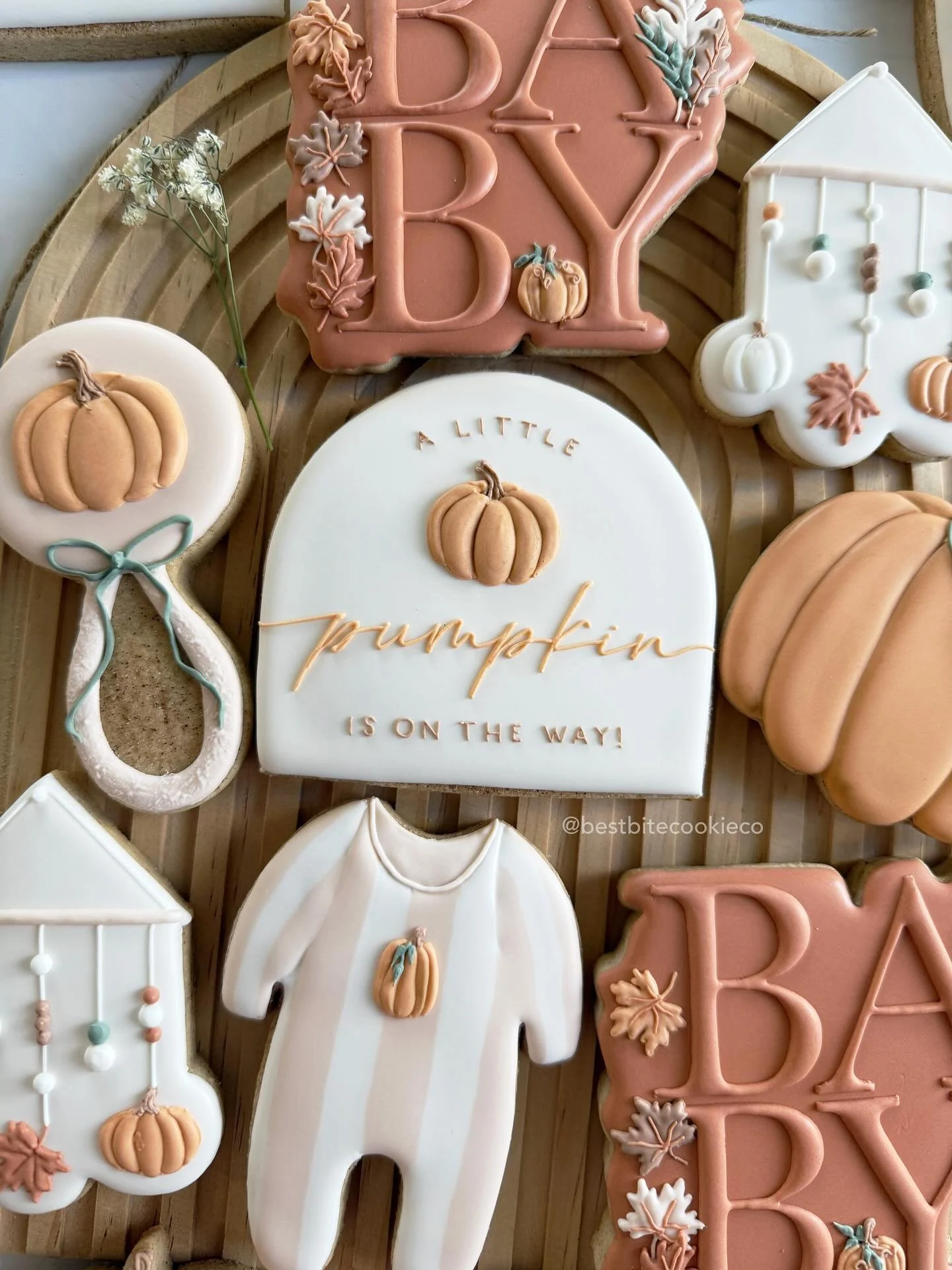 I can&rsquo;t skip Thanksgiving and go straight to Christmas because it&rsquo;s the only little fall Arizona gets 🍂🍁
&bull;
&bull;
&bull;
#customsugarcookies #cookieart #fallcookies #alittlepumpkinisontheway #pumpkincookies #royalicingcookies #cook