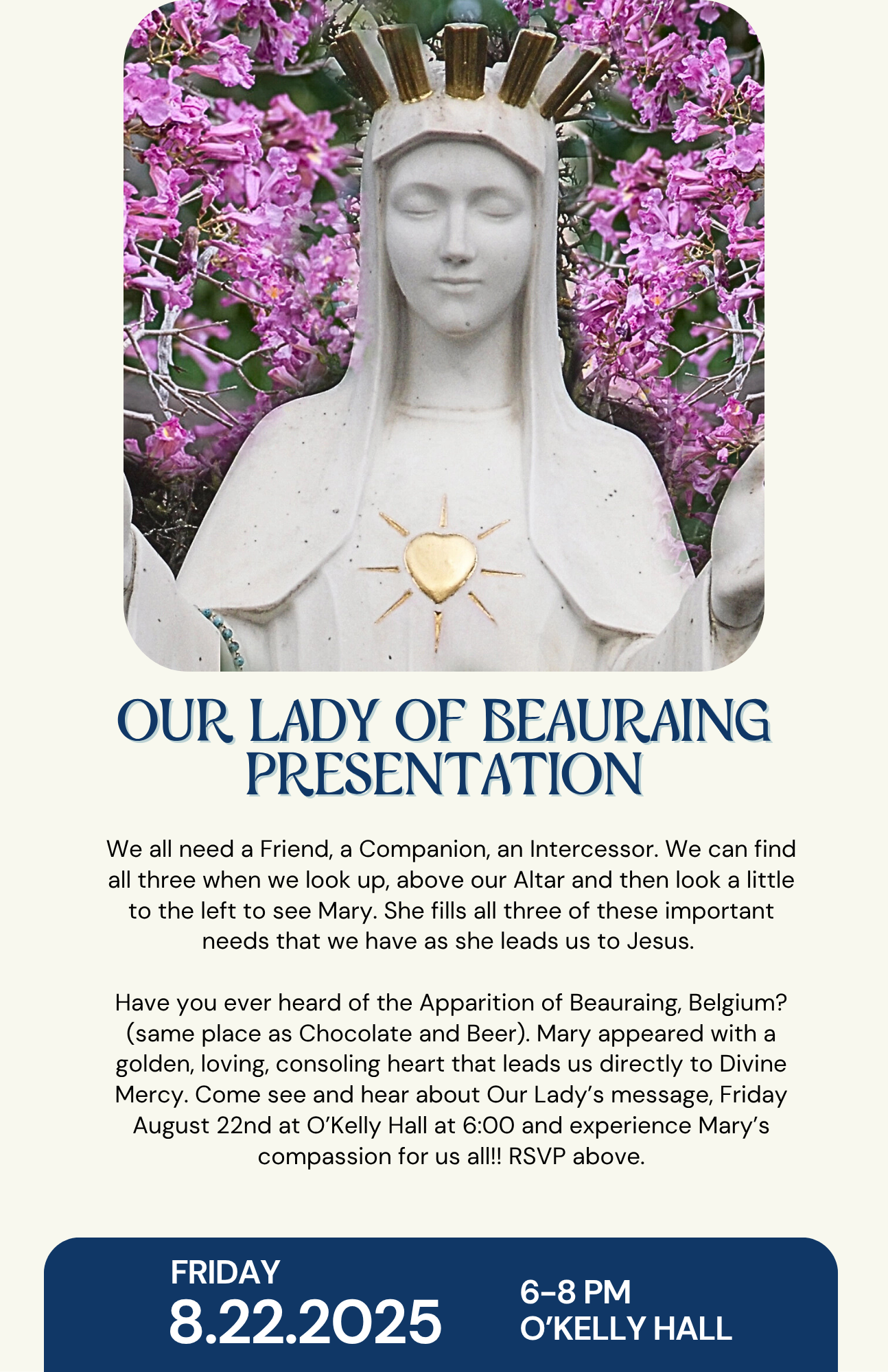 Our Lady of Beauraing presentation — St. Patrick Catholic Parish