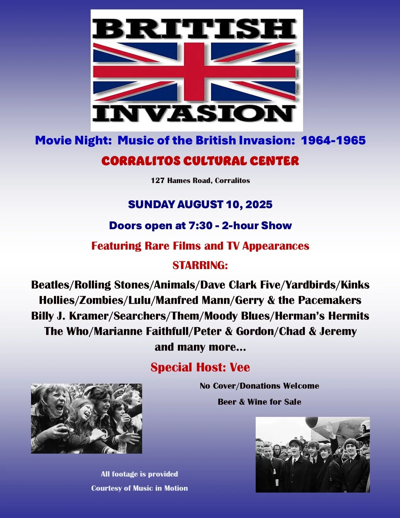 Movie Night: Music of the British Invasion: 1964-1965